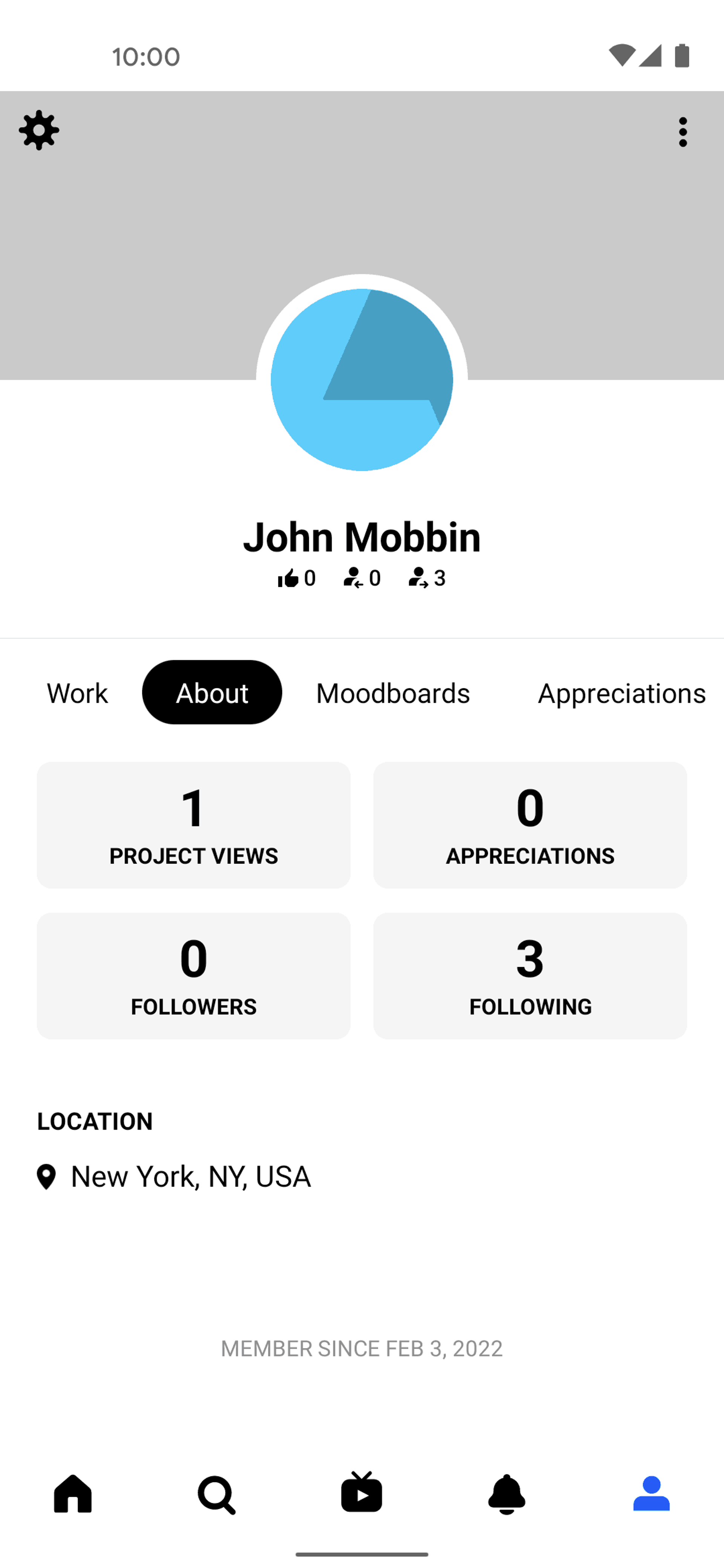 Behance Android Social Networking interface screenshot 11