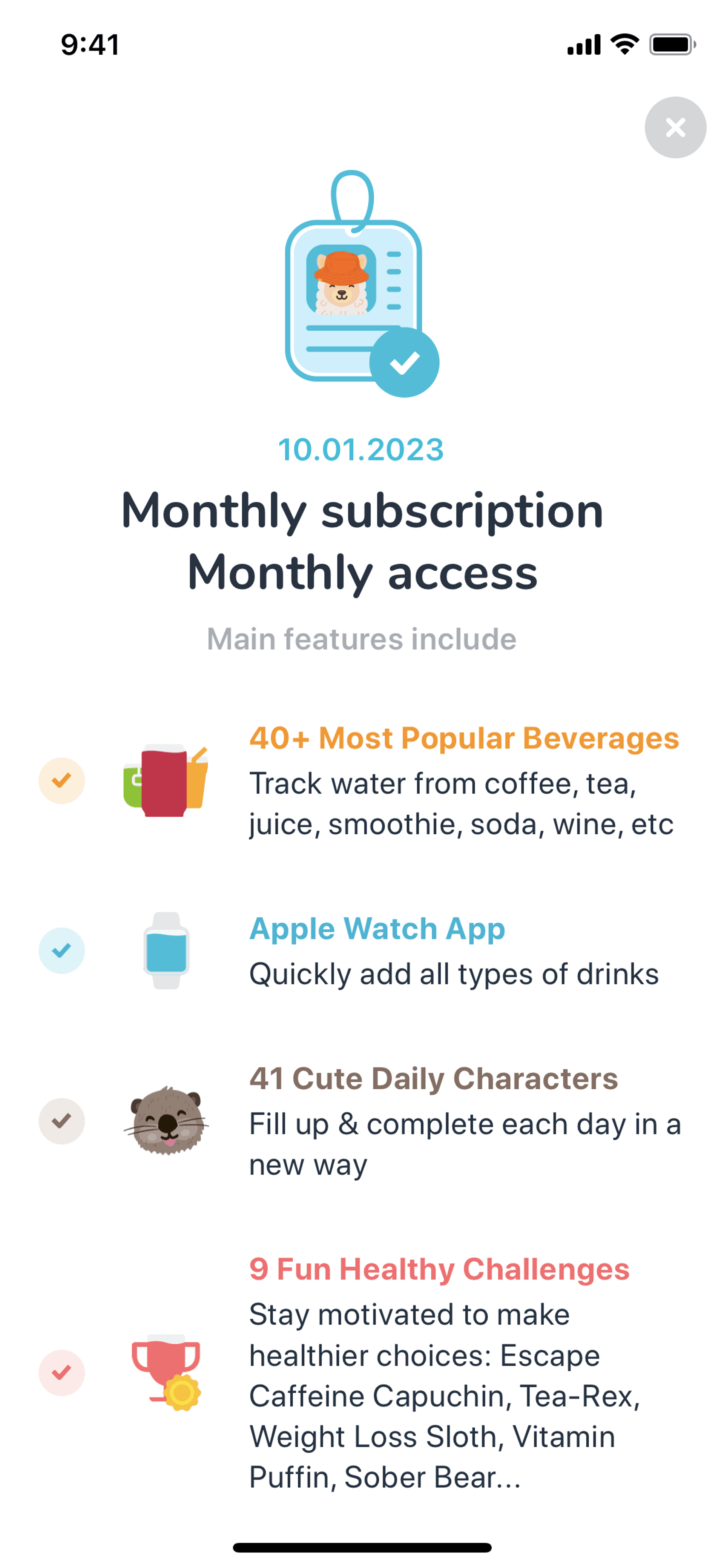 Waterllama iOS Health & Fitness interface screenshot 16