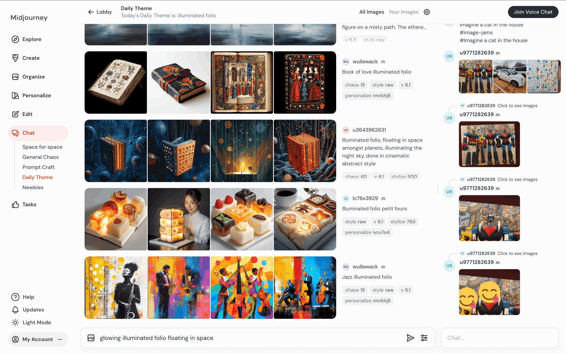 Midjourney Web AI interface screenshot 8