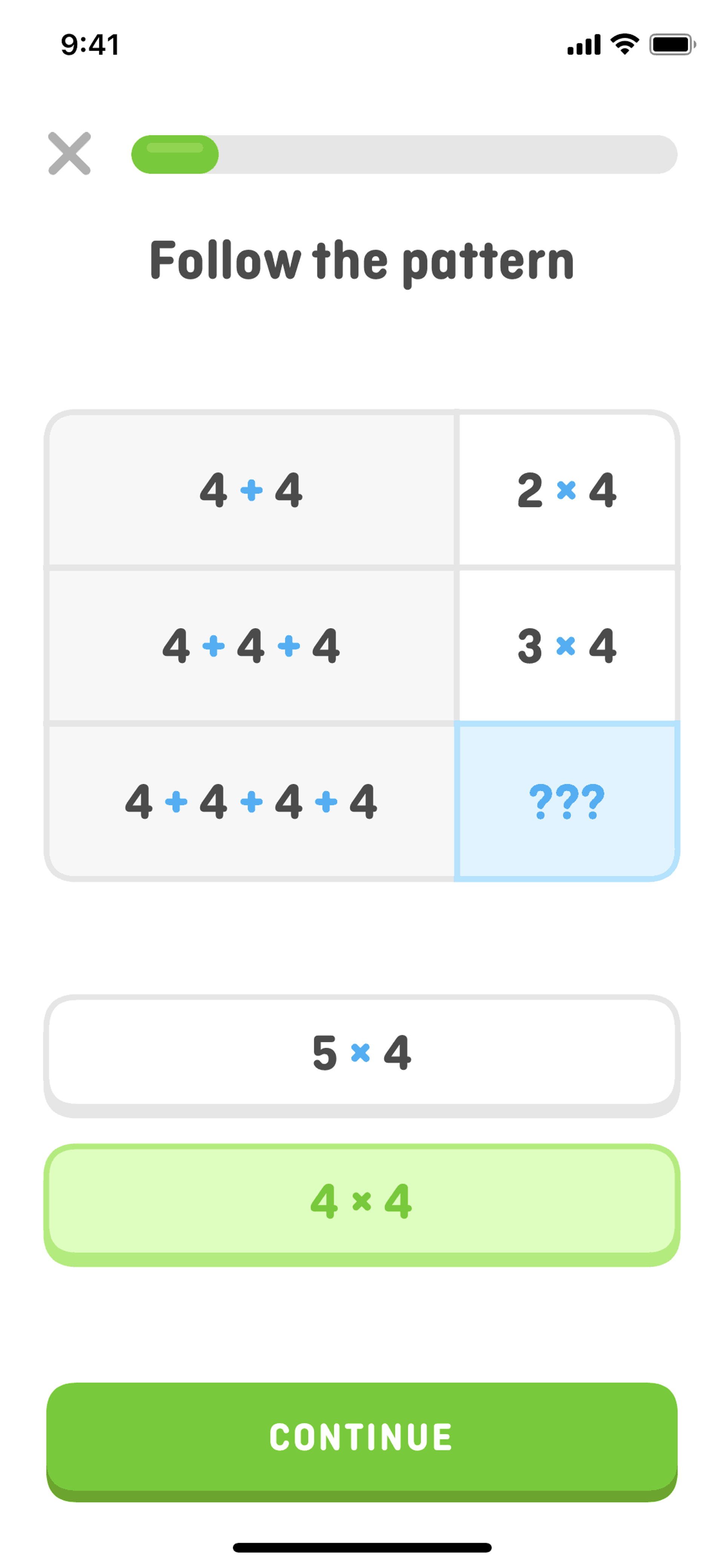 Duolingo Math iOS Education interface screenshot 24