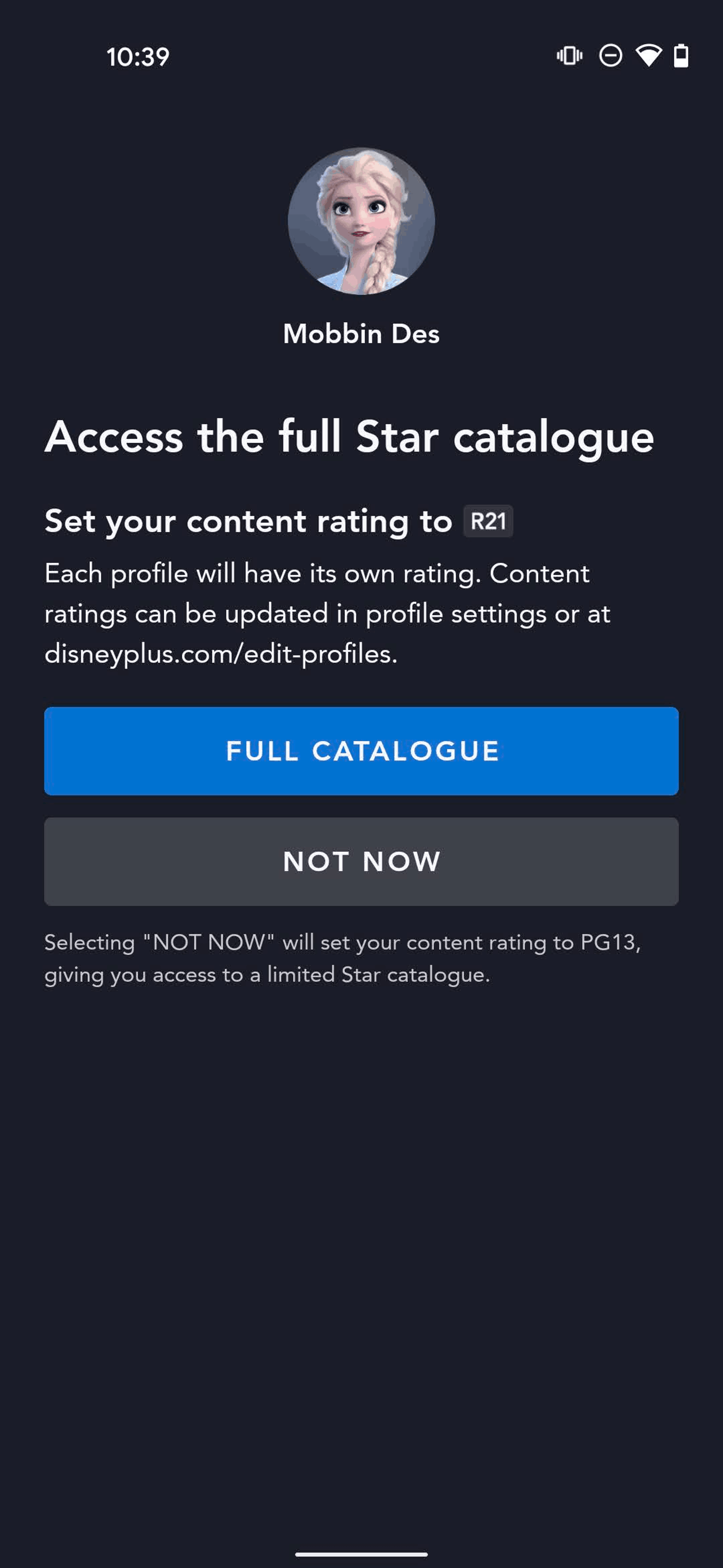 Disney+ Android Entertainment interface screenshot 18