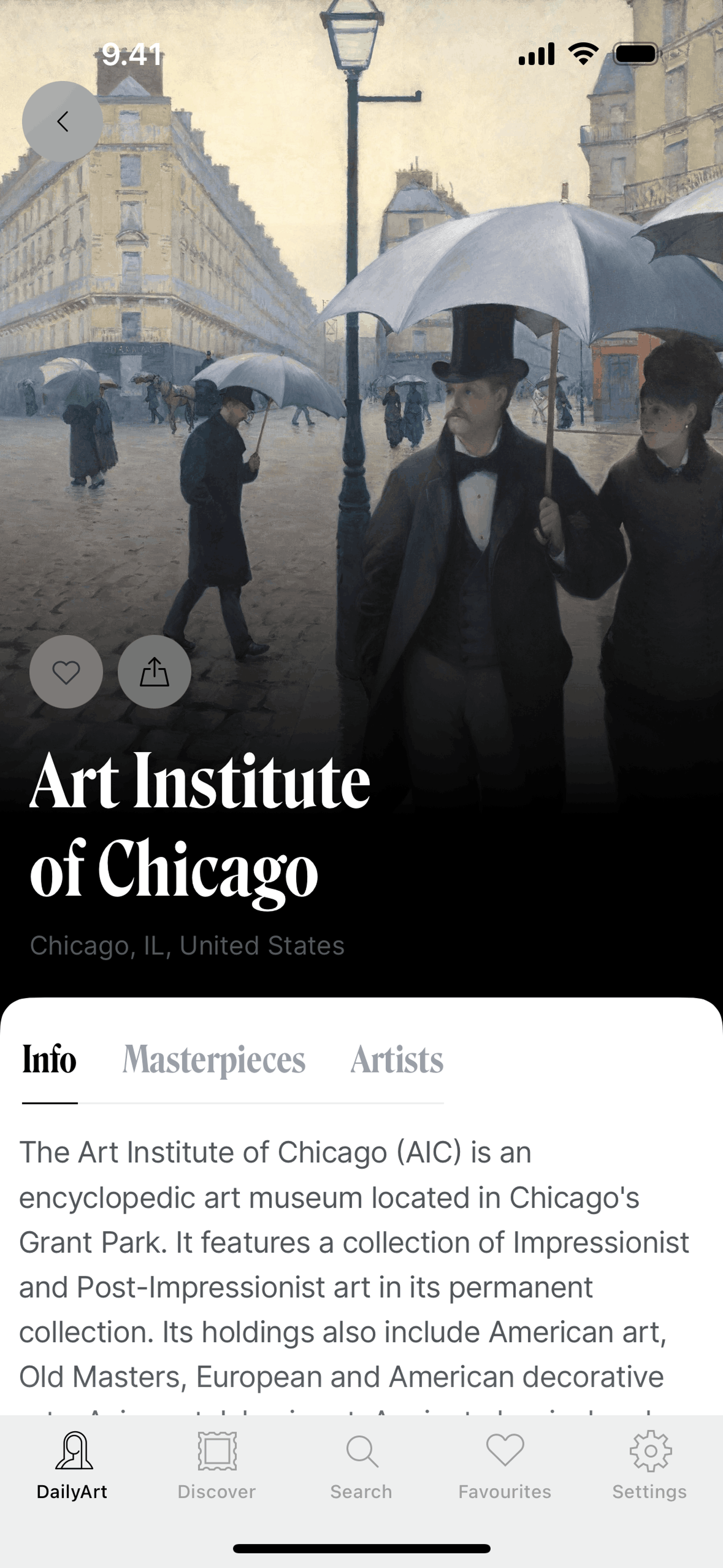 DailyArt iOS Education interface screenshot 16