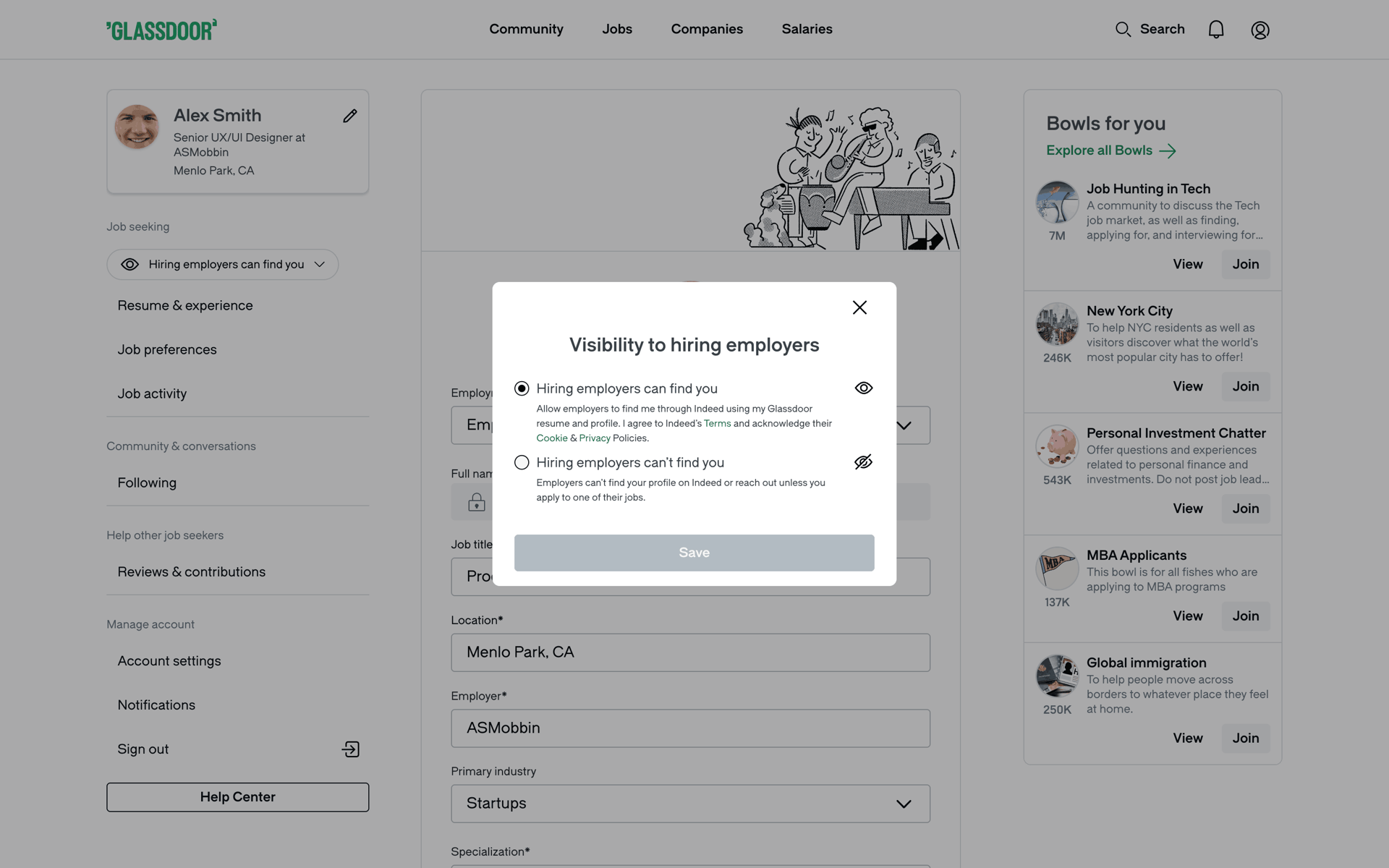 Glassdoor Web Business interface screenshot 21