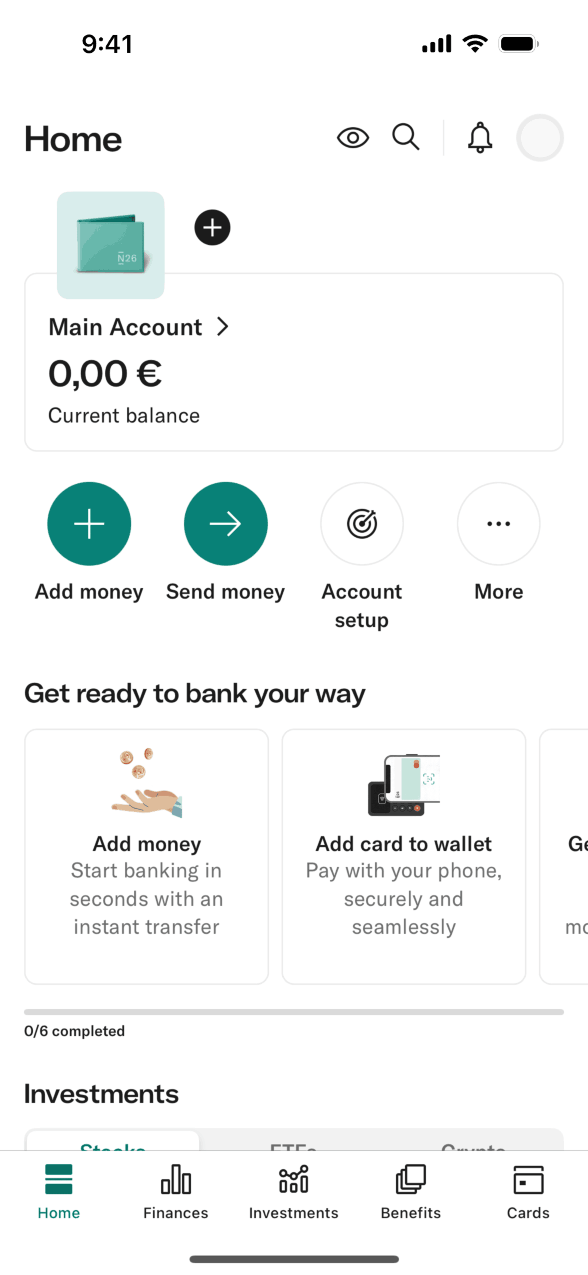 N26 iOS Finance interface screenshot 18