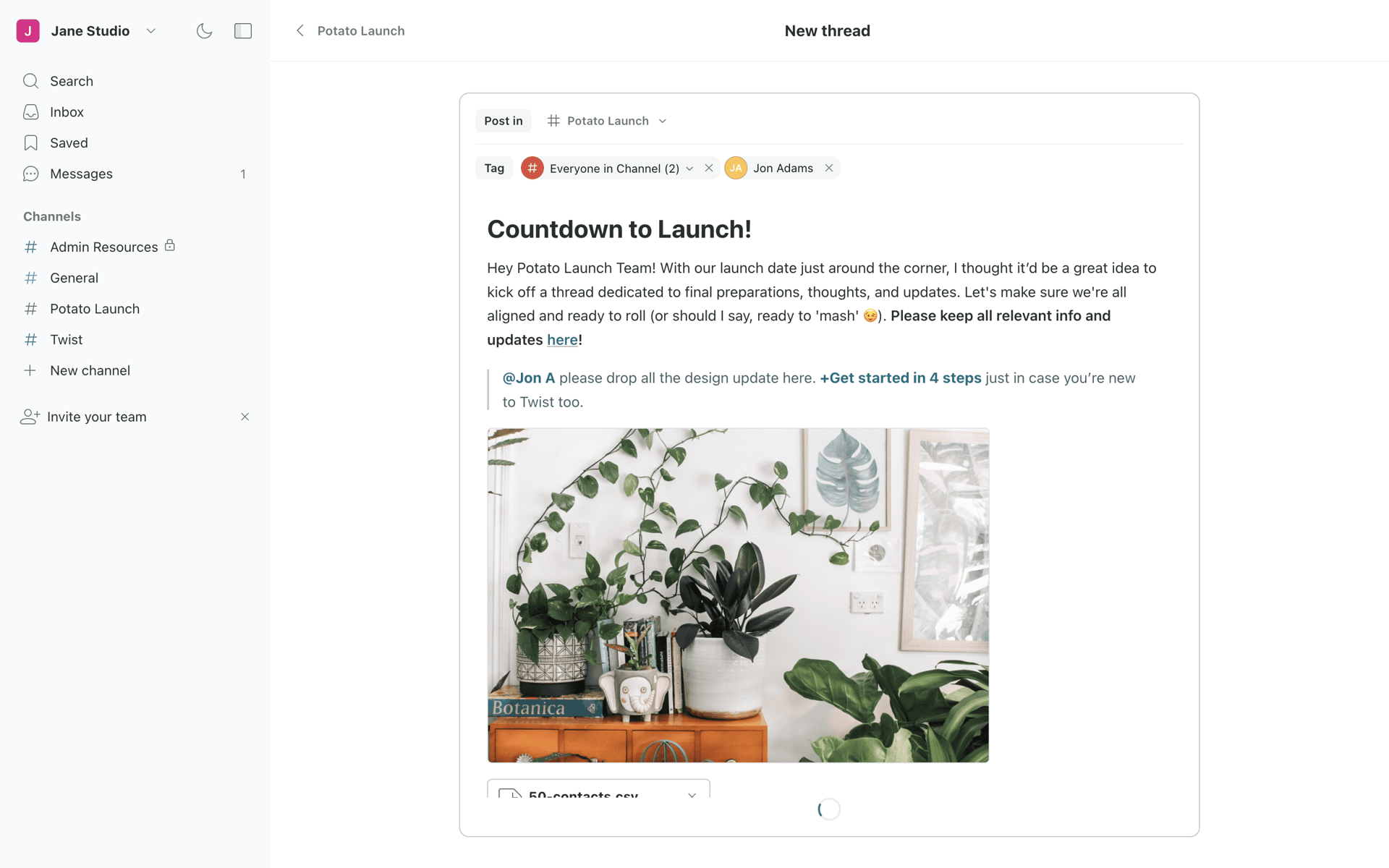 Twist Web Business interface screenshot 12