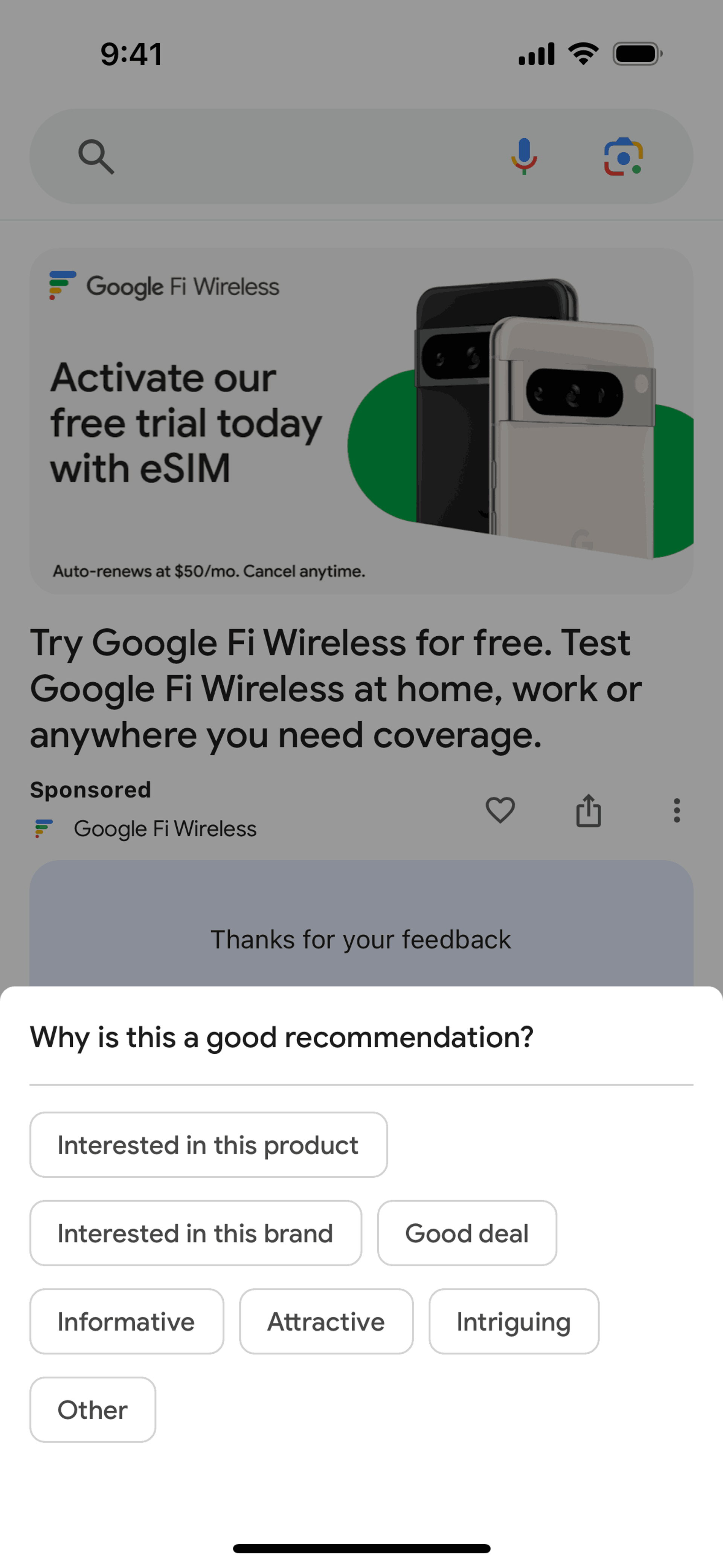 Google iOS AI interface screenshot 11