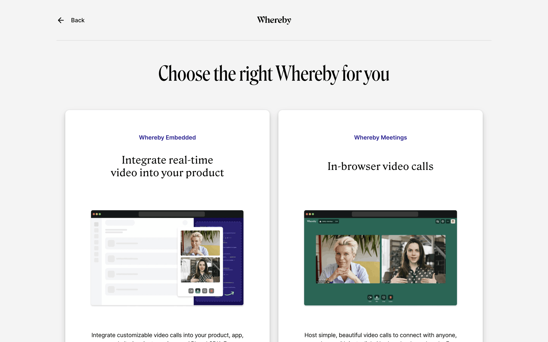 Whereby Web Business interface screenshot 5