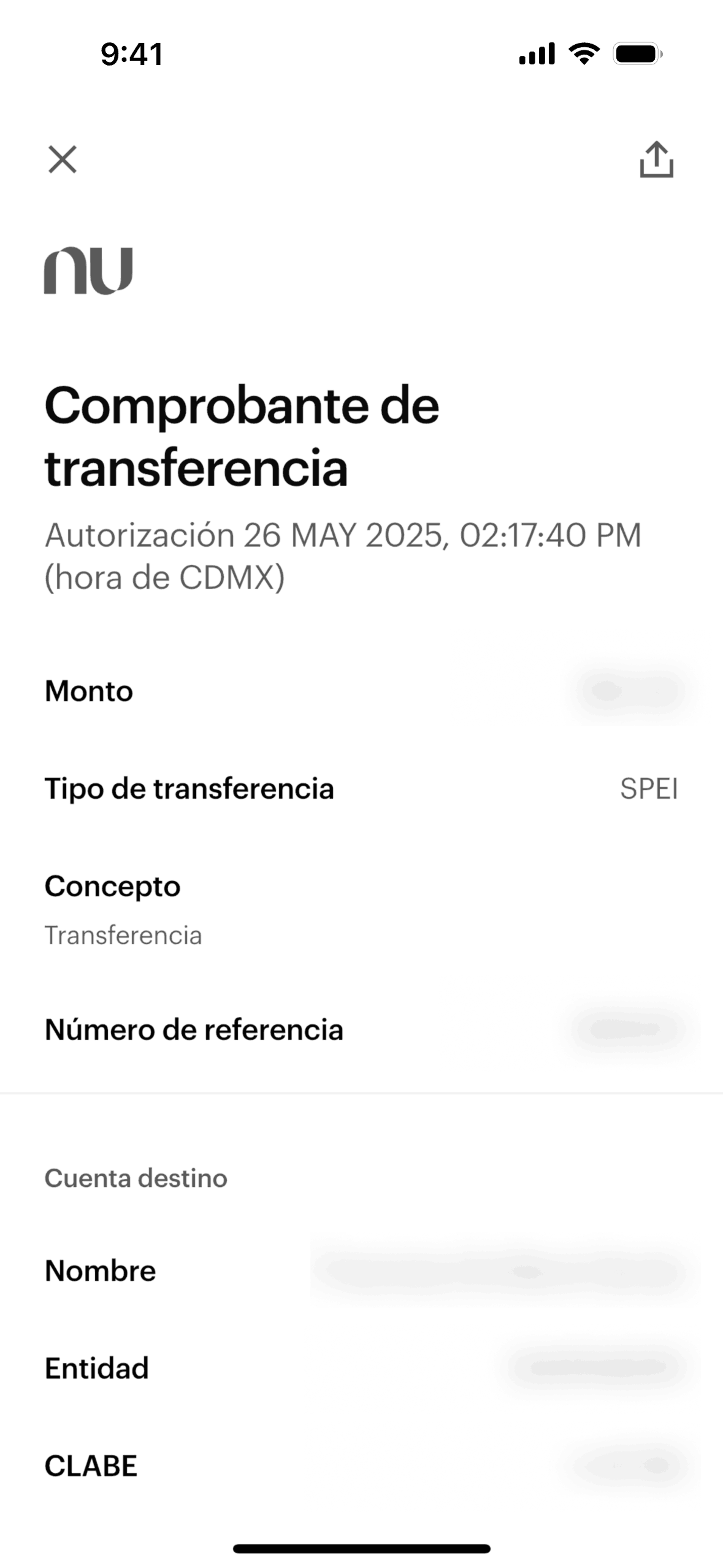 Nu iOS Finance interface screenshot 4