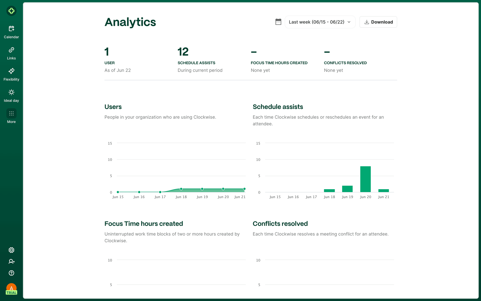 Clockwise Web Productivity interface screenshot 18