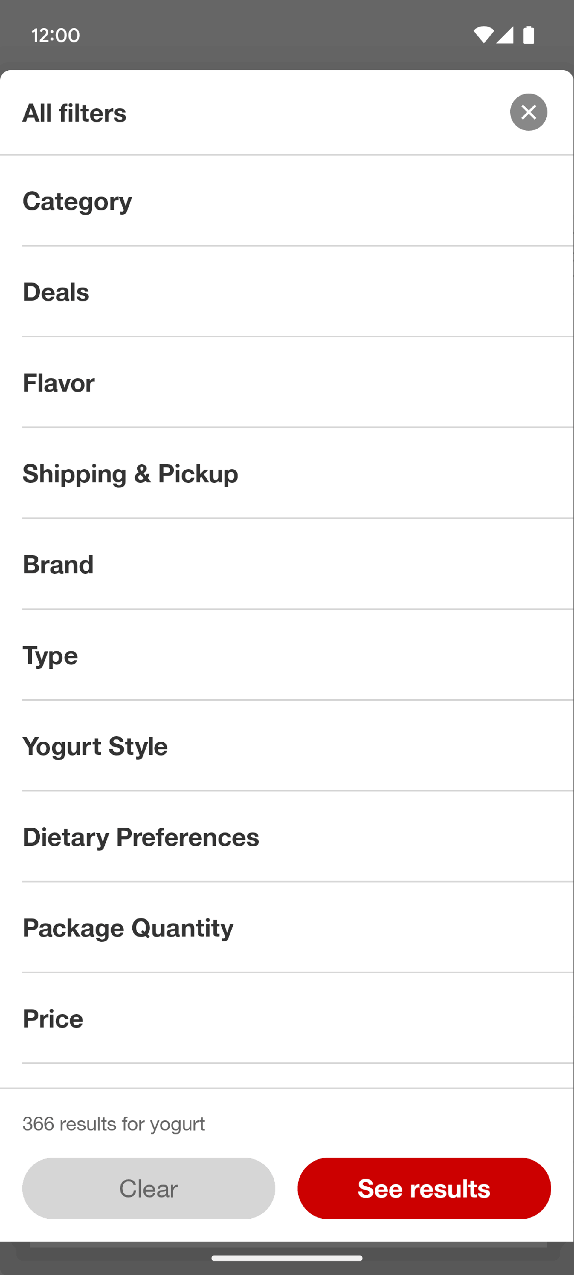 Target Android Shopping interface screenshot 4