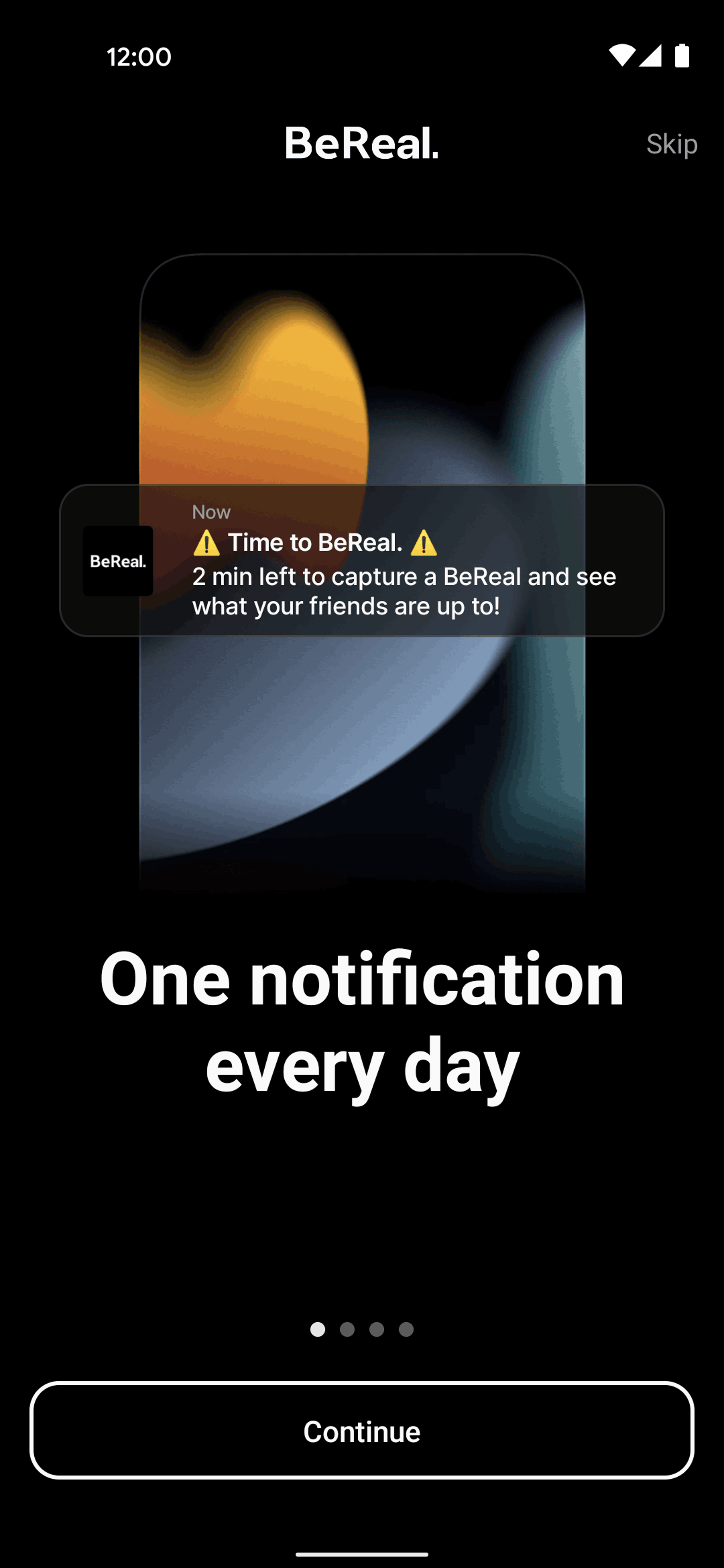 BeReal. Android Social Networking interface screenshot 2