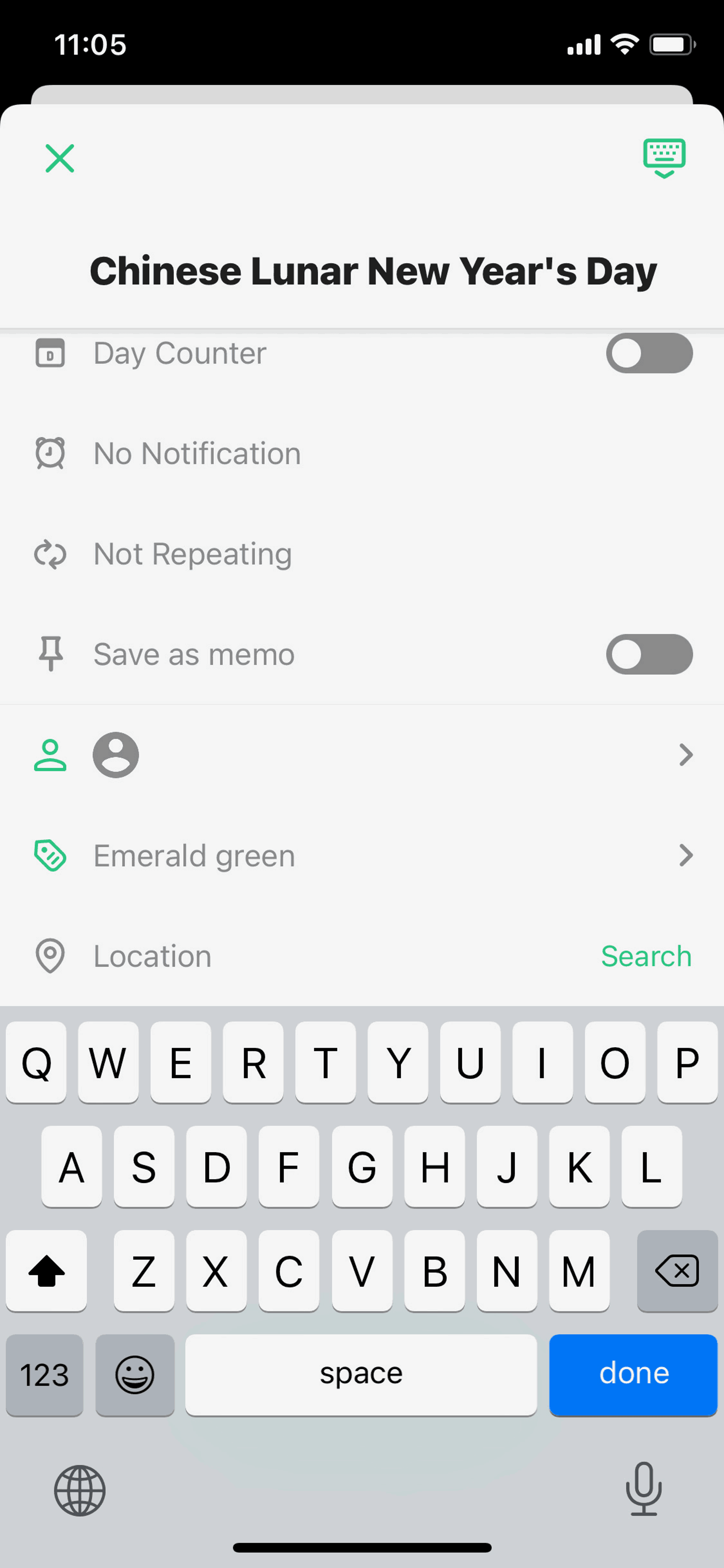 TimeTree iOS Productivity interface screenshot 22