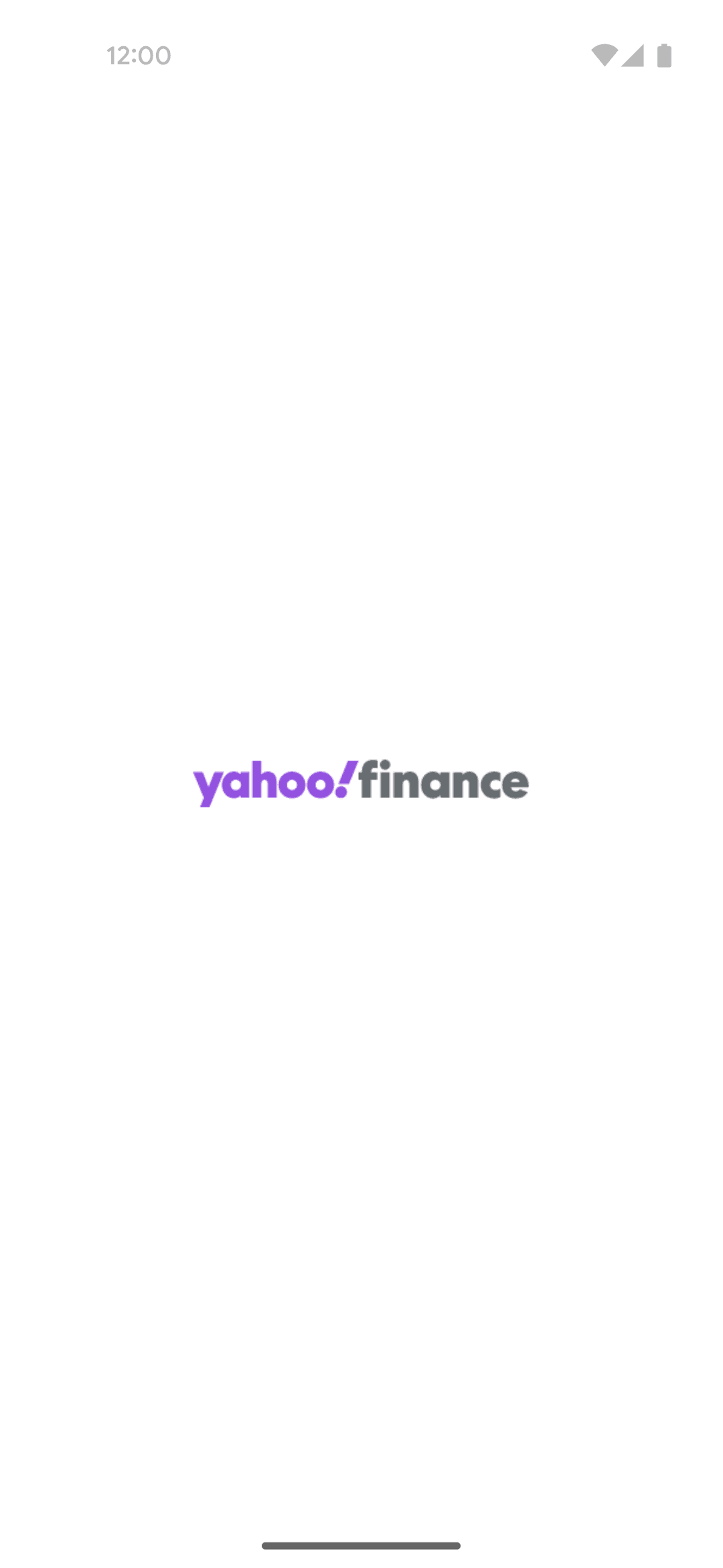Yahoo Finance Android Finance interface screenshot 1