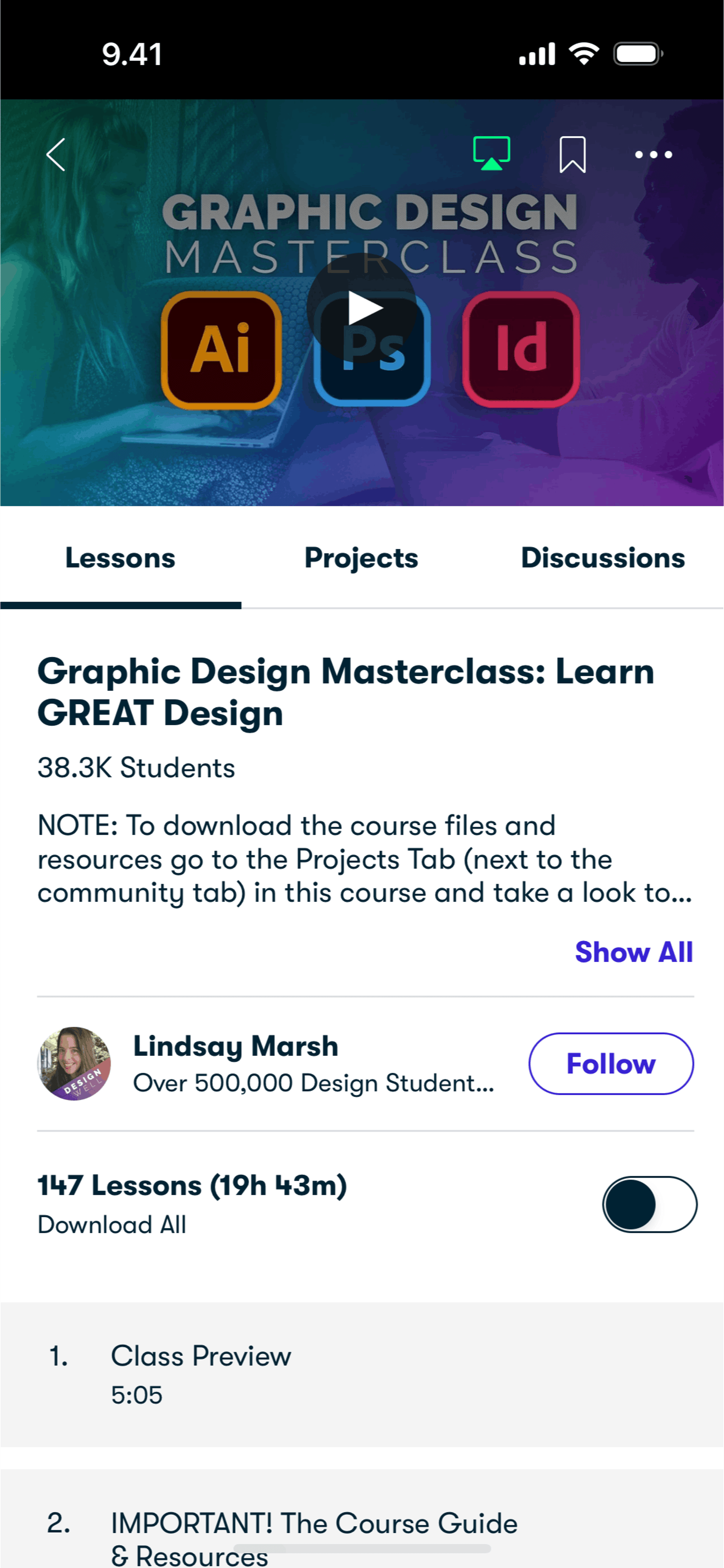 Skillshare iOS Education interface screenshot 11