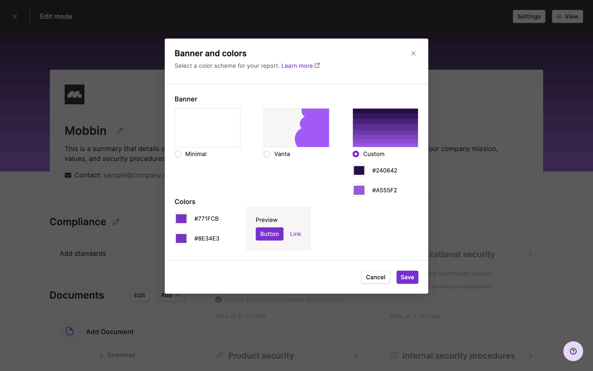 Vanta Web Business interface screenshot 16