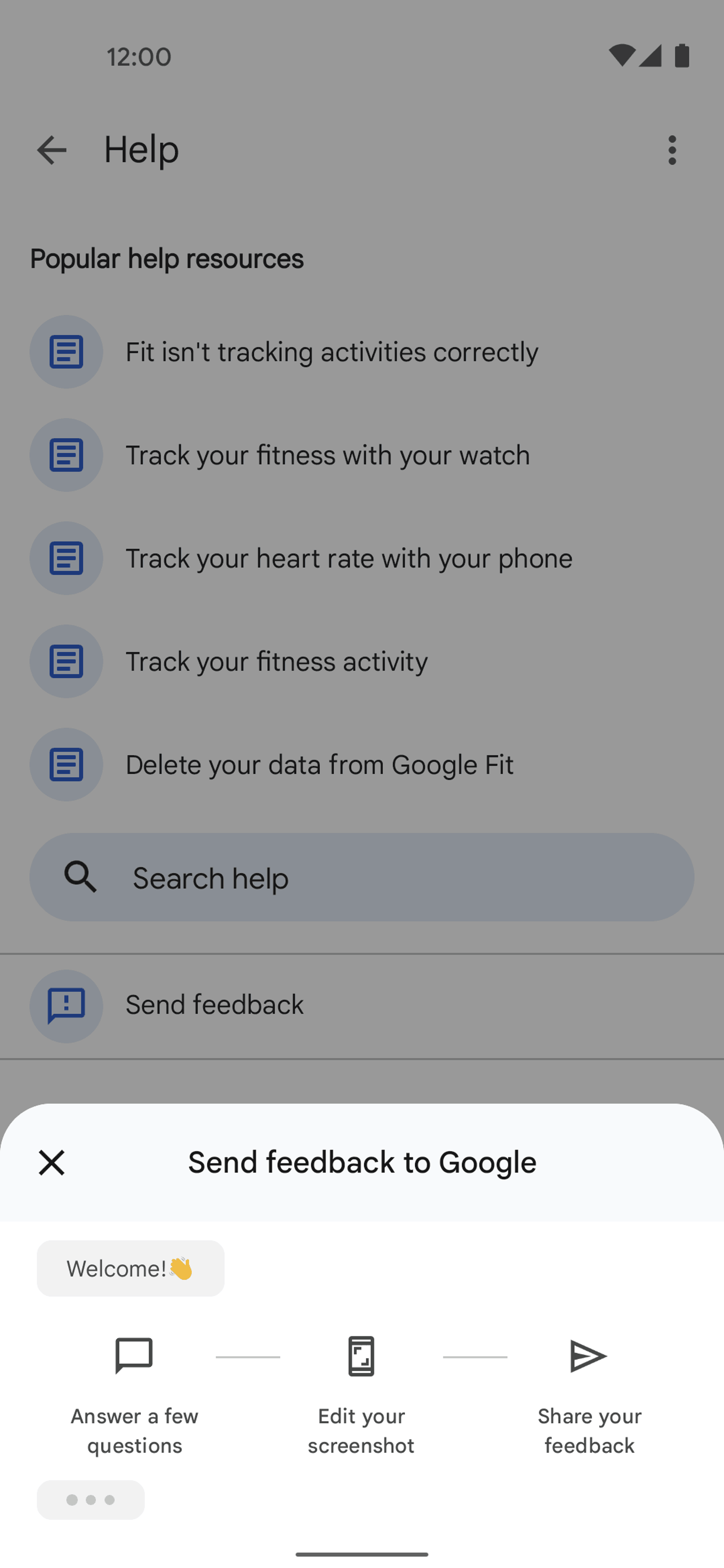 Google Fit Android Health & Fitness interface screenshot 24