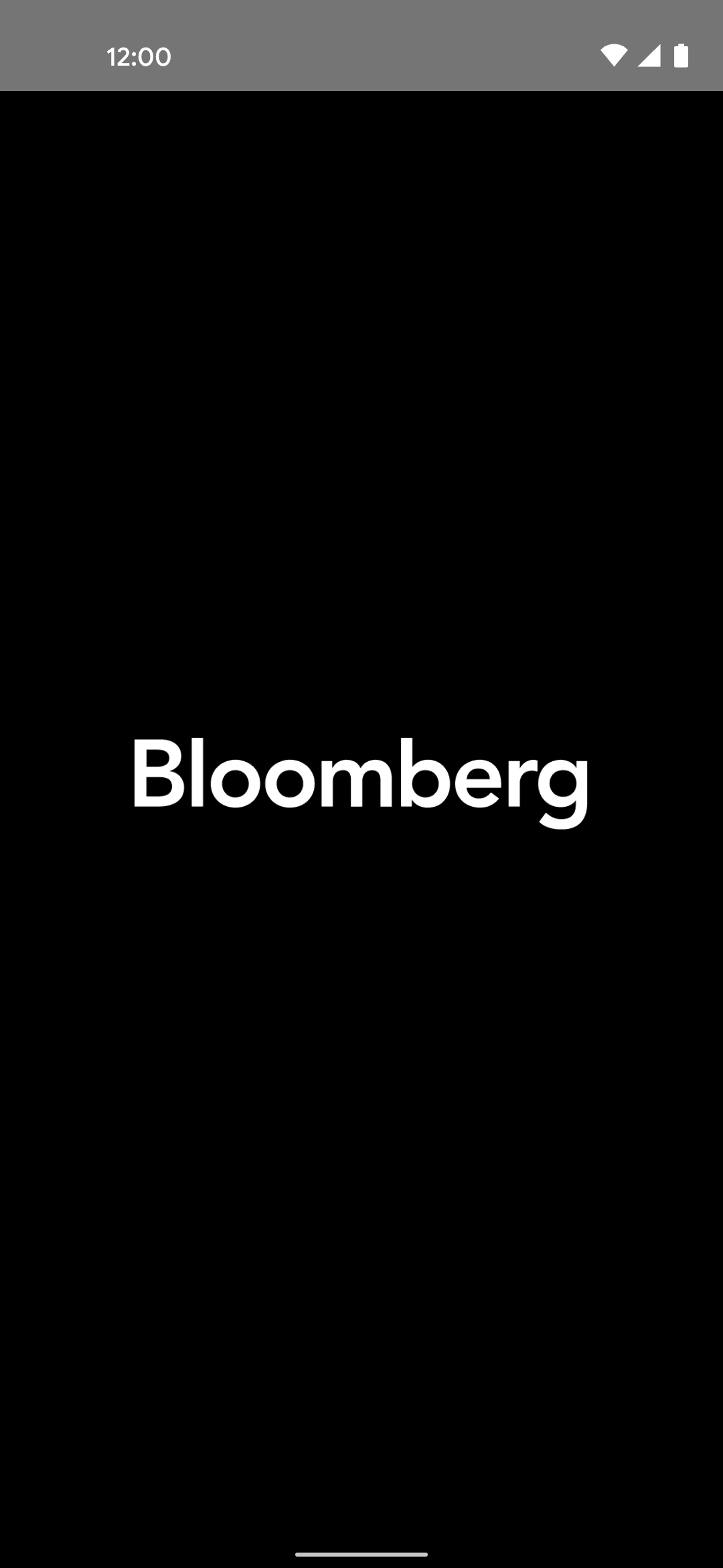 Bloomberg Android News interface screenshot 1
