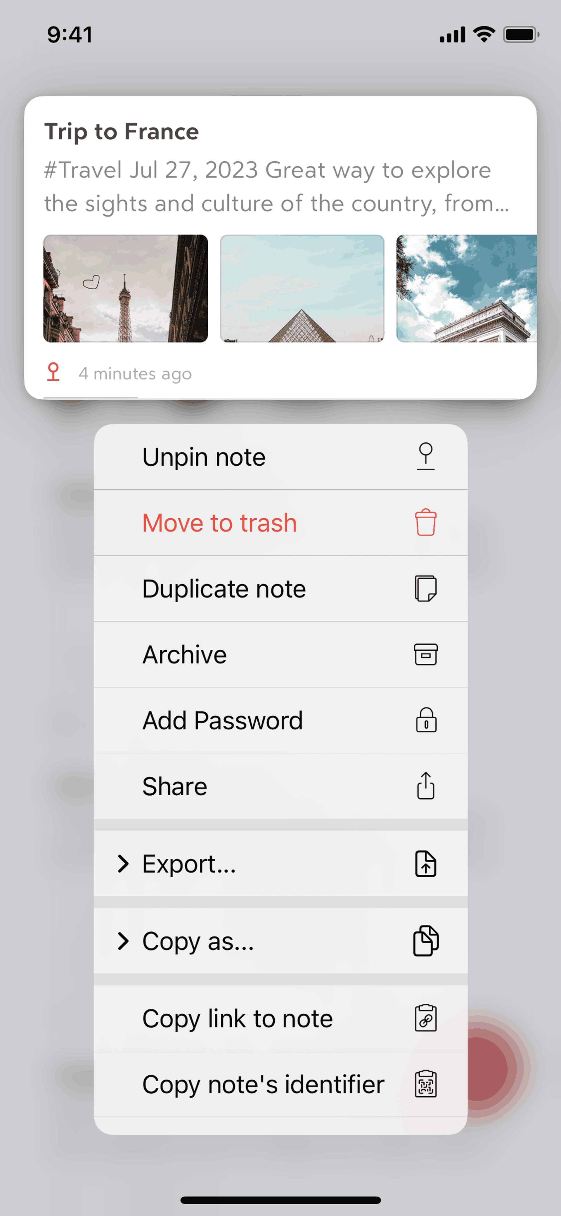 Bear iOS Productivity interface screenshot 21