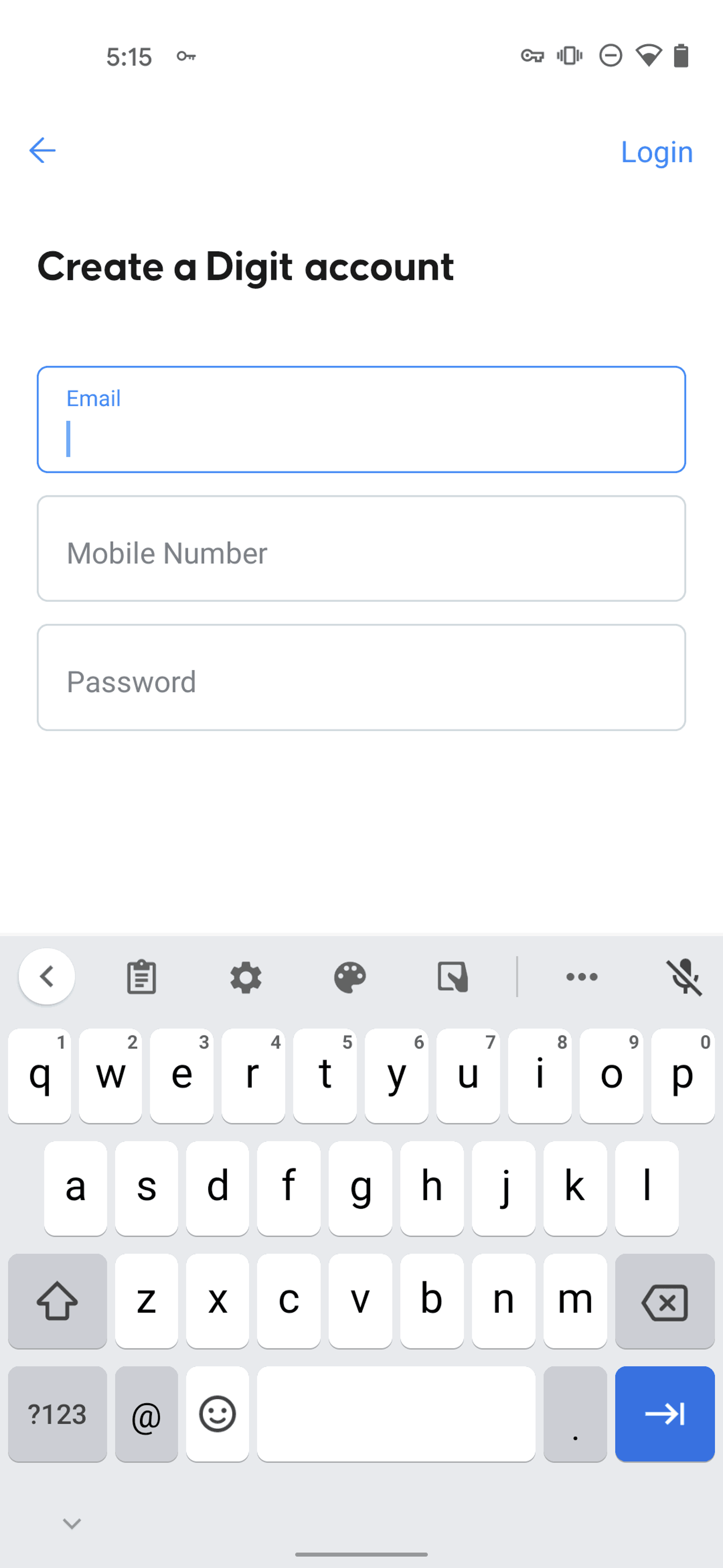 Digit Android Finance interface screenshot 3