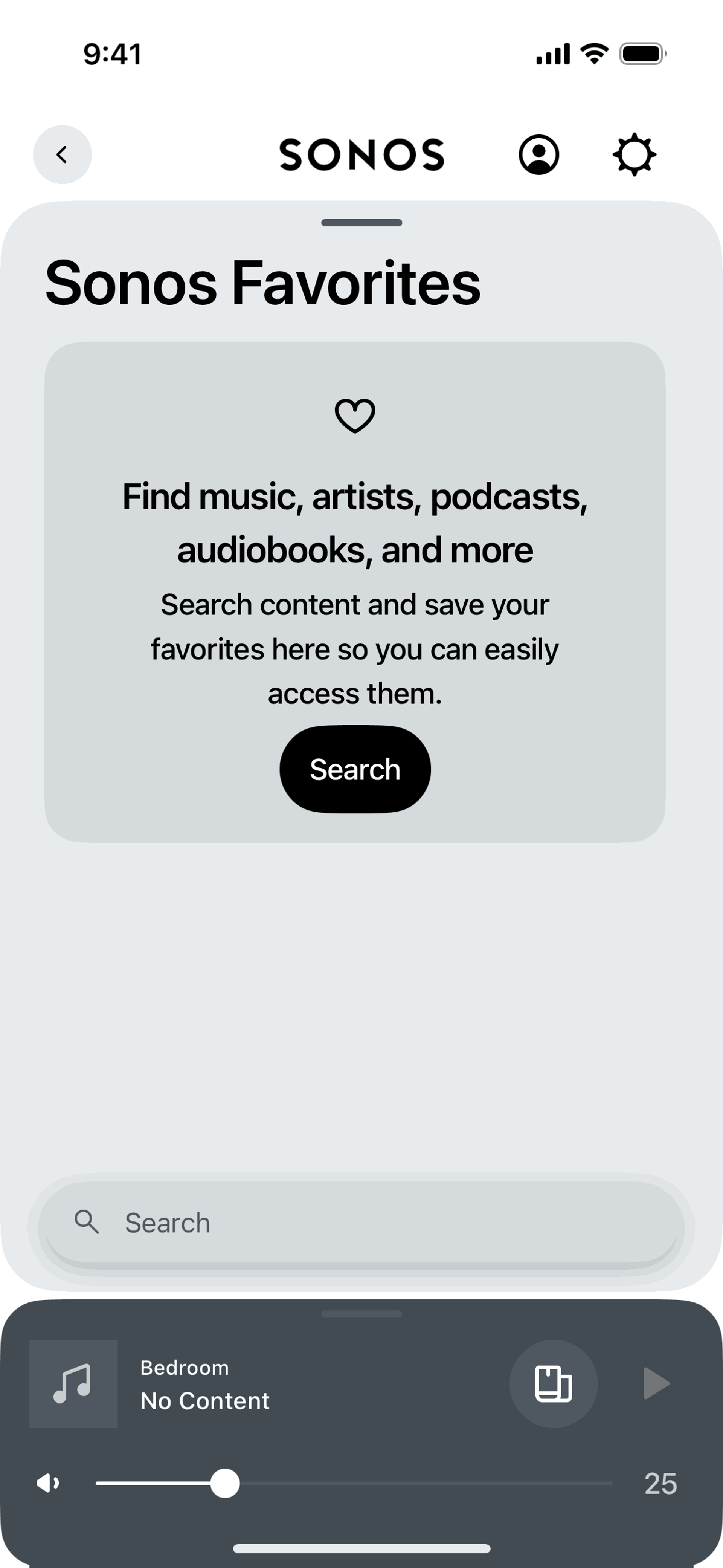 Sonos favorites on Sonos (ios) screen 2
