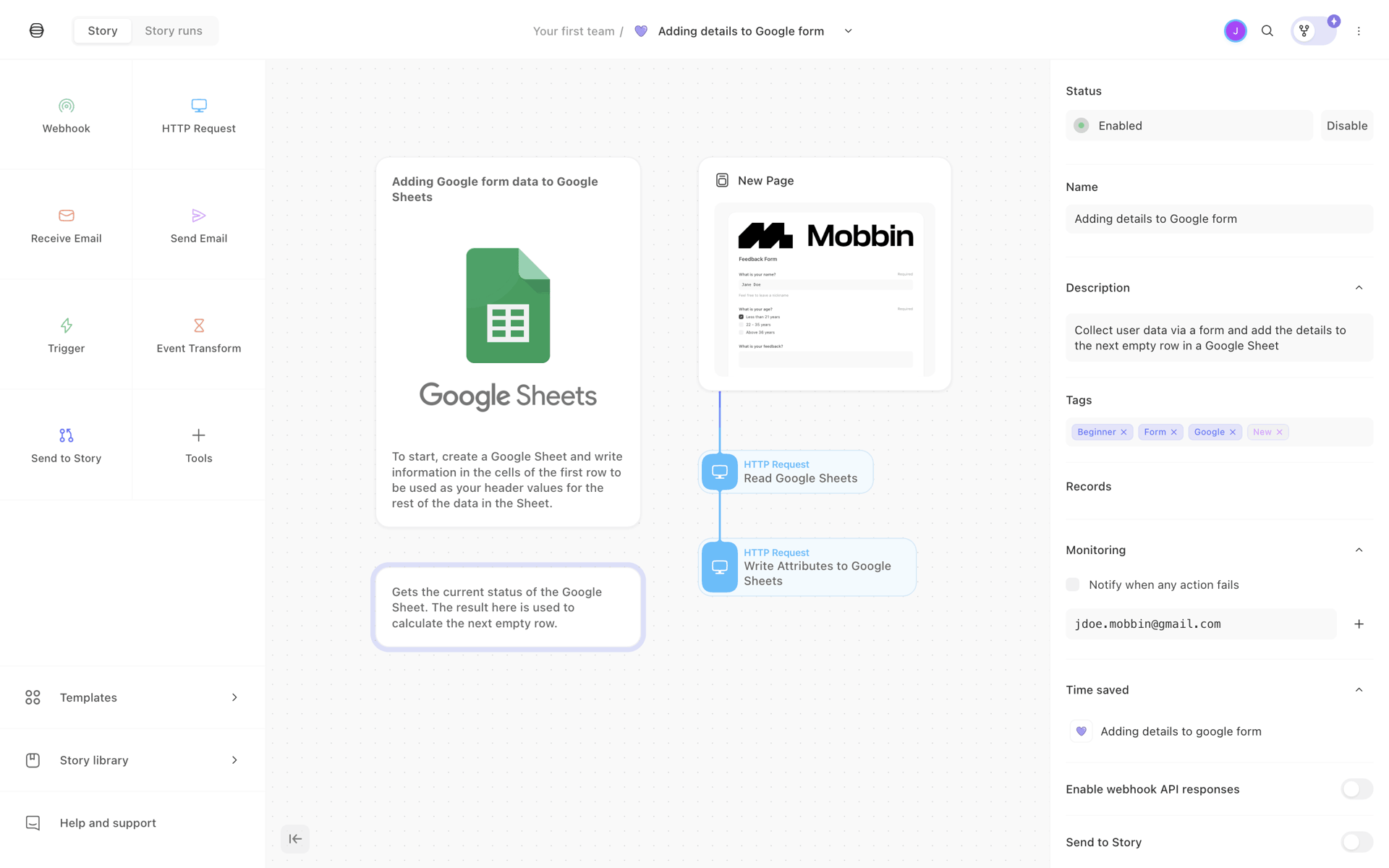 Tines Web Collaboration interface screenshot 23