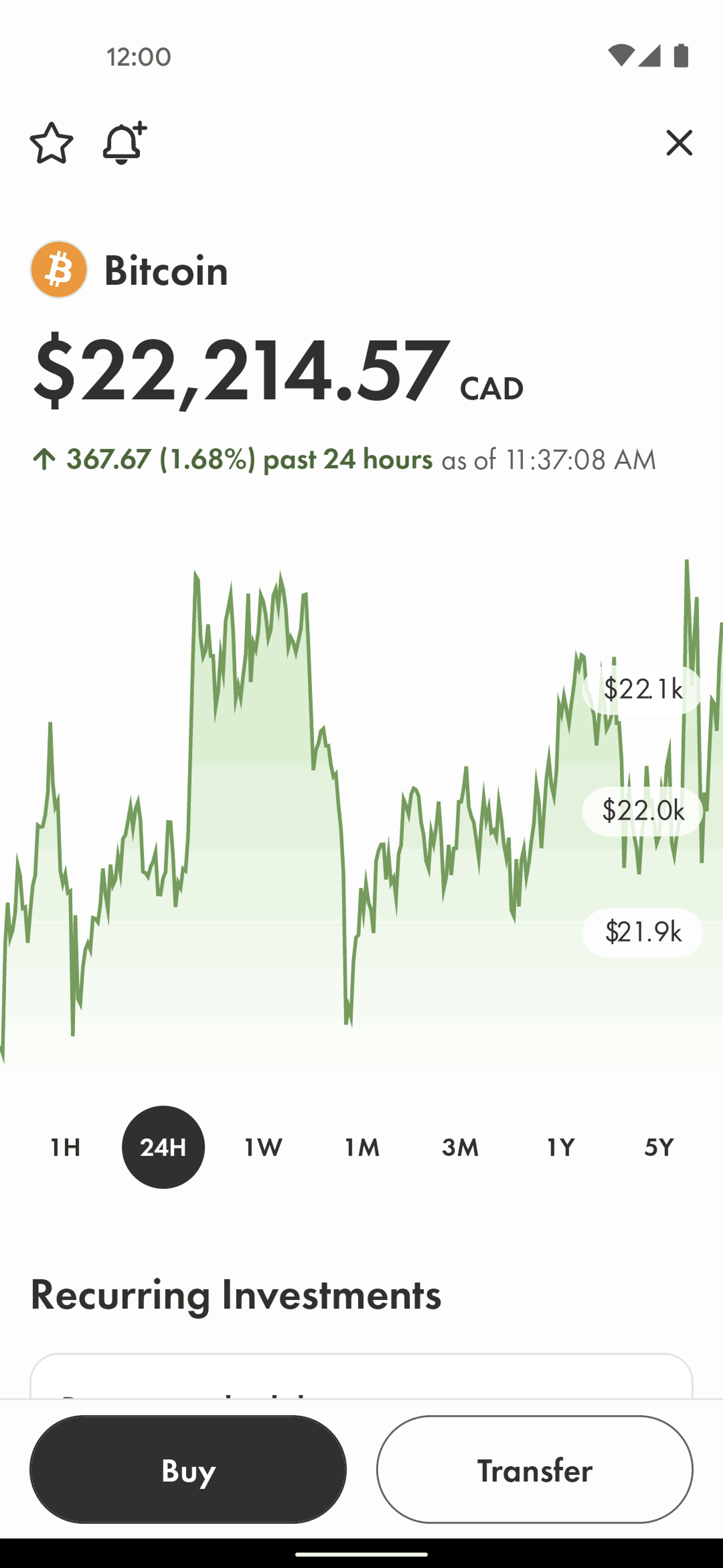 Wealthsimple Android Finance interface screenshot 9