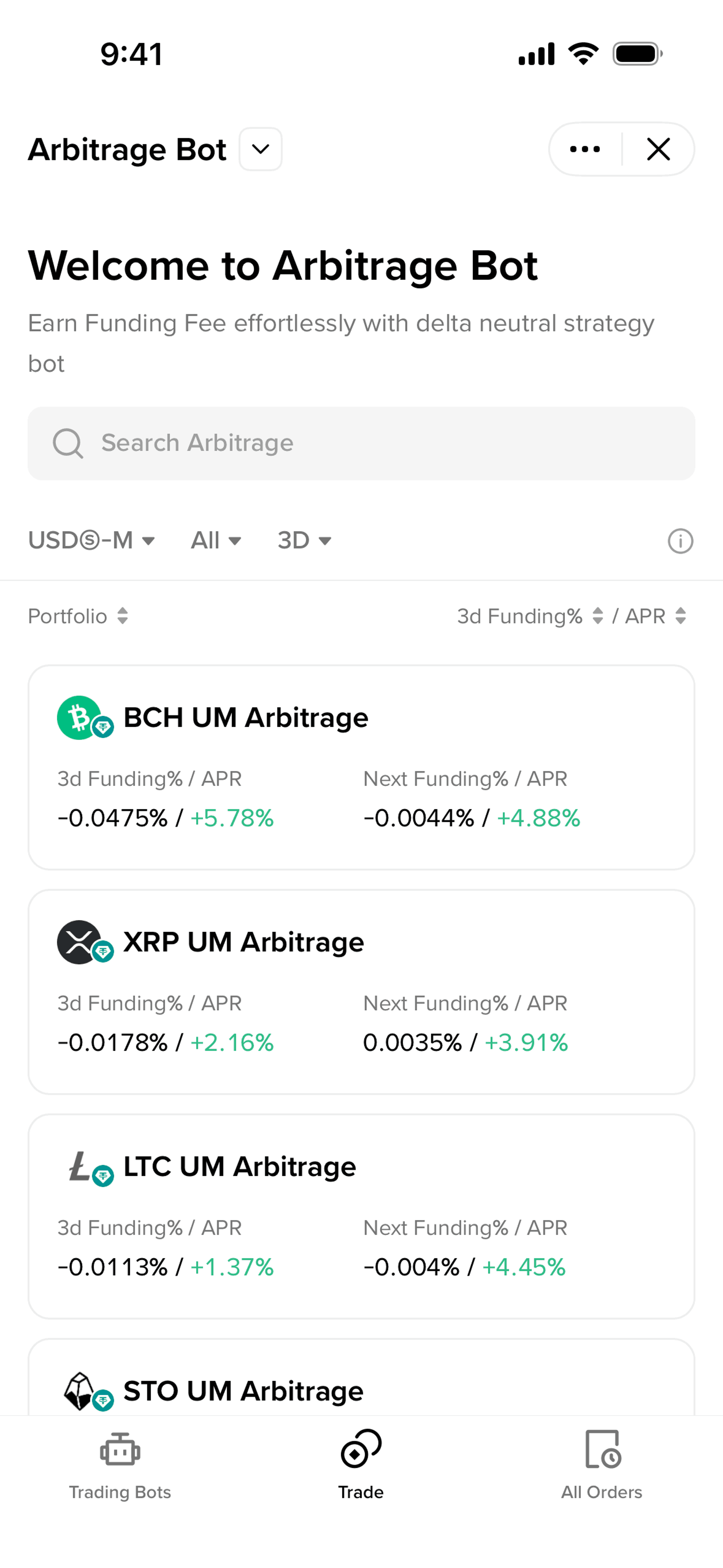 Binance iOS Finance interface screenshot 8