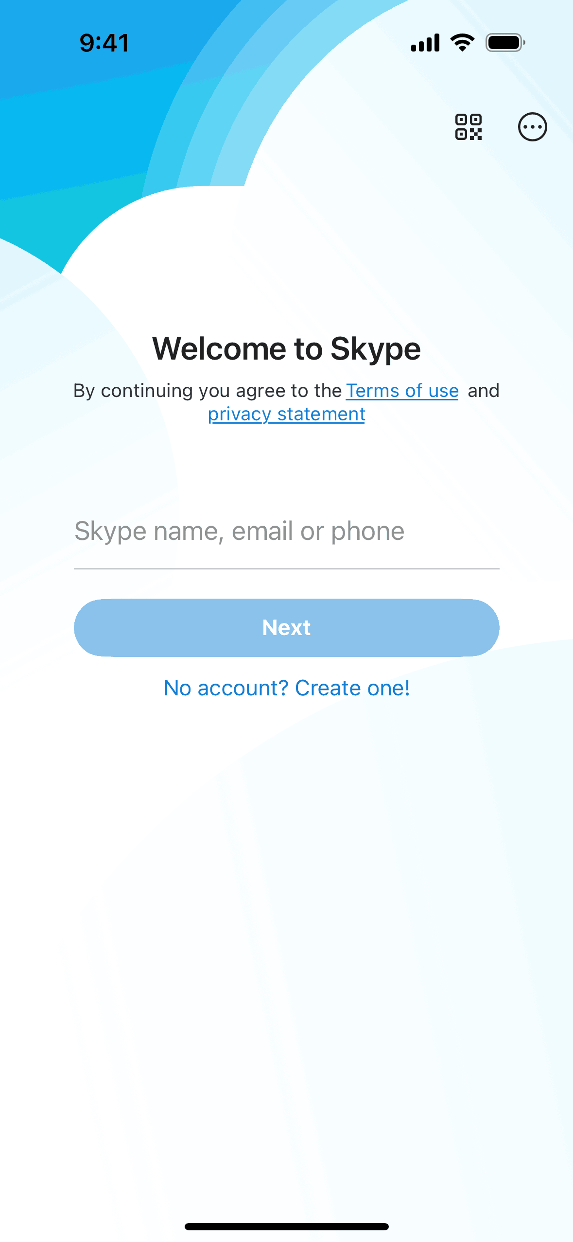 Skype iOS Communication interface screenshot 2