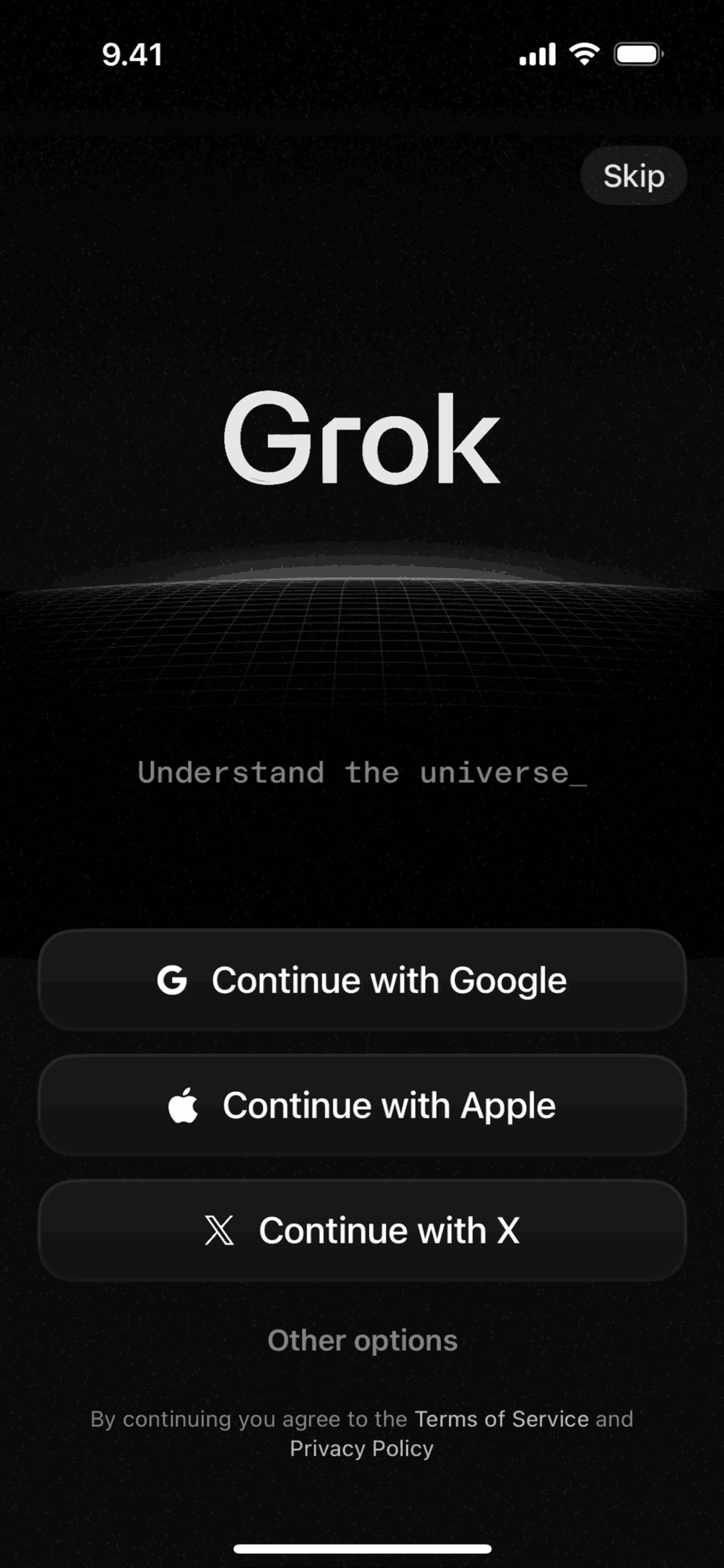 Grok iOS AI interface screenshot 2