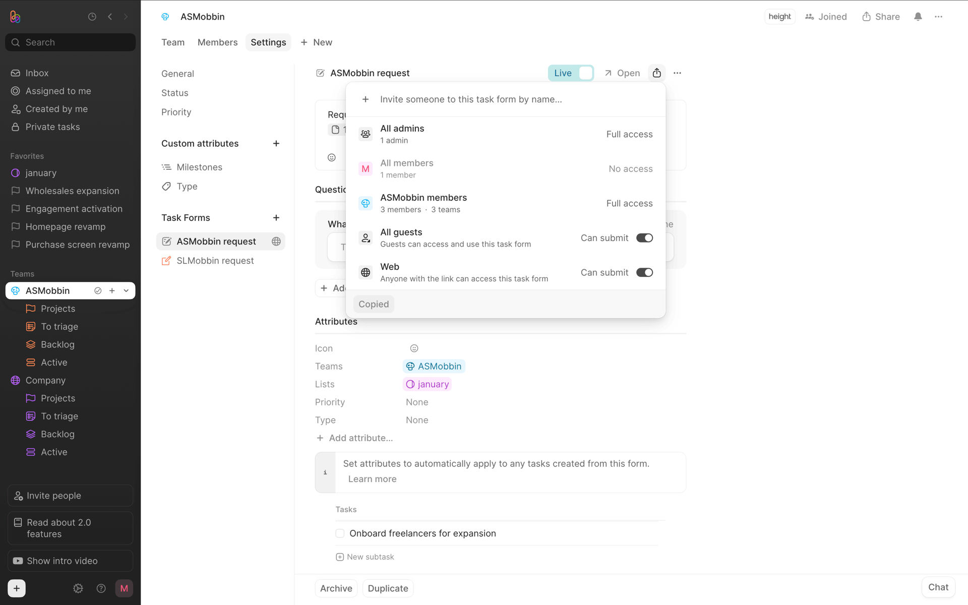 Height Web Business interface screenshot 24