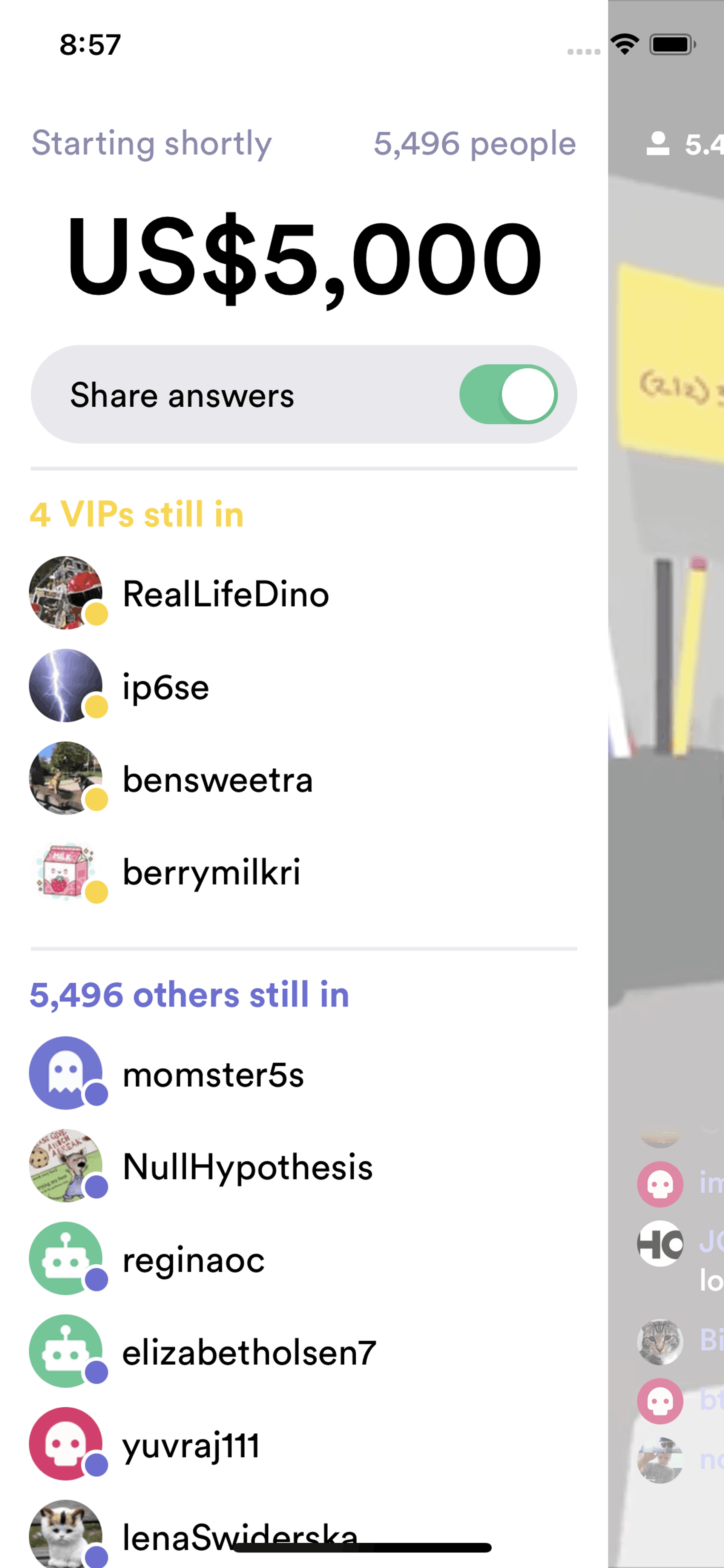 HQ Trivia iOS Entertainment interface screenshot 17