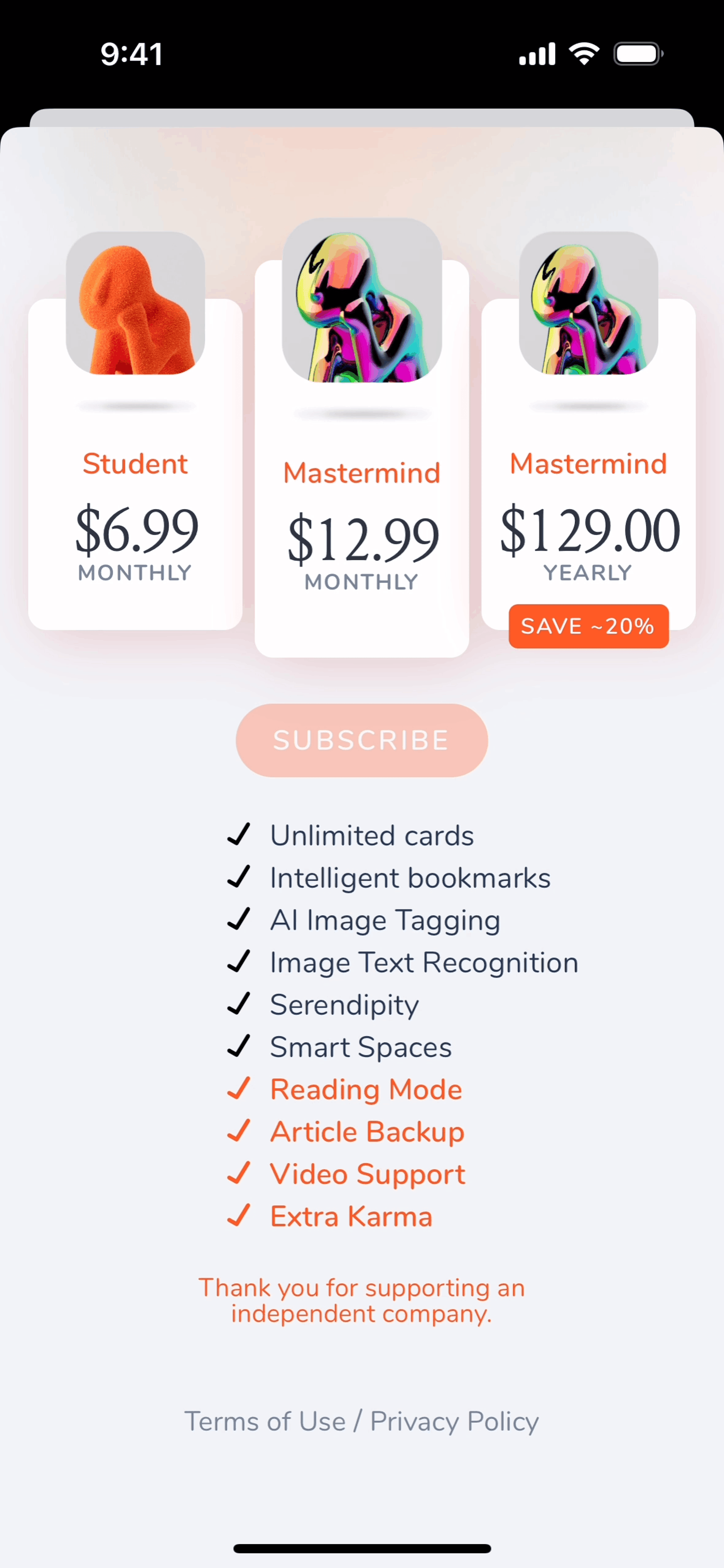 mymind iOS Productivity interface screenshot 18