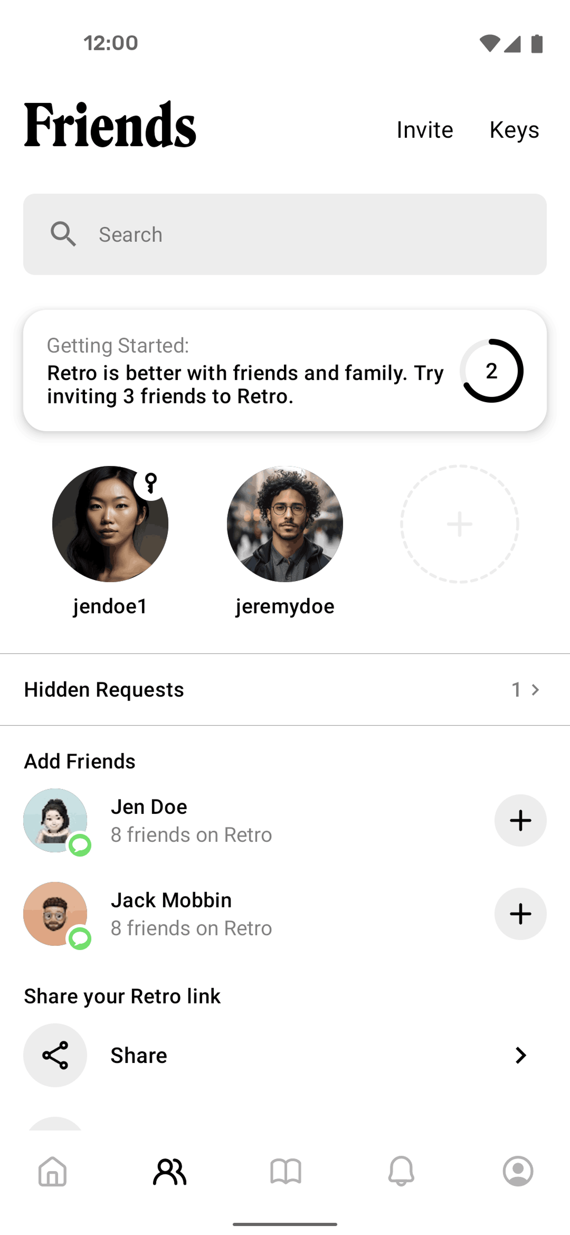 Retro Android Social Networking interface screenshot 24