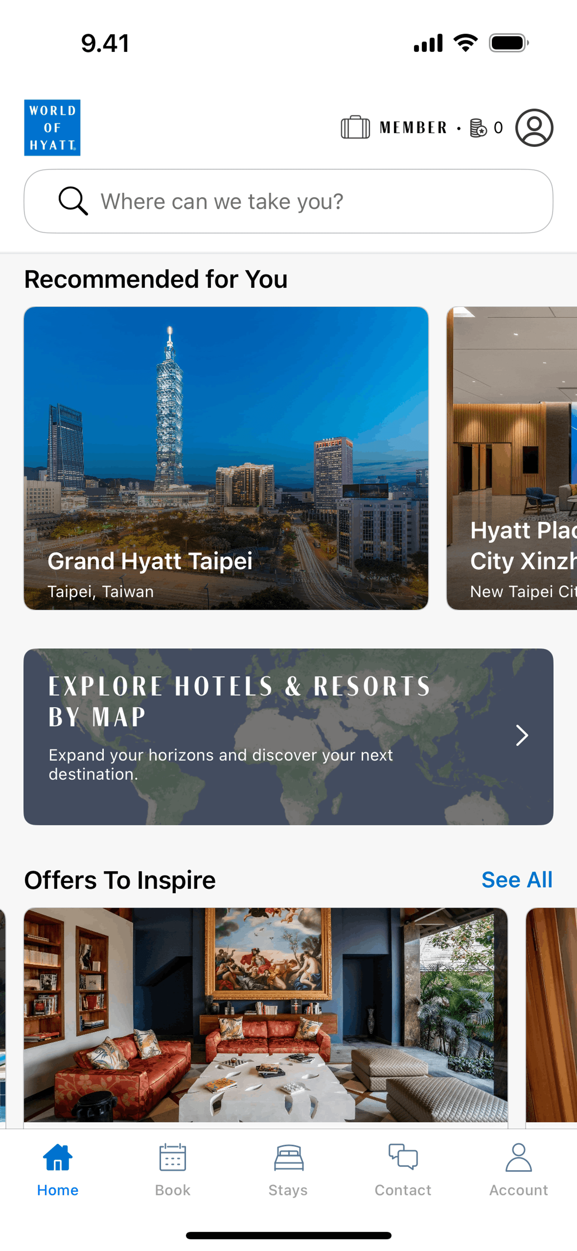 World of Hyatt iOS Travel & Transportation interface screenshot 19