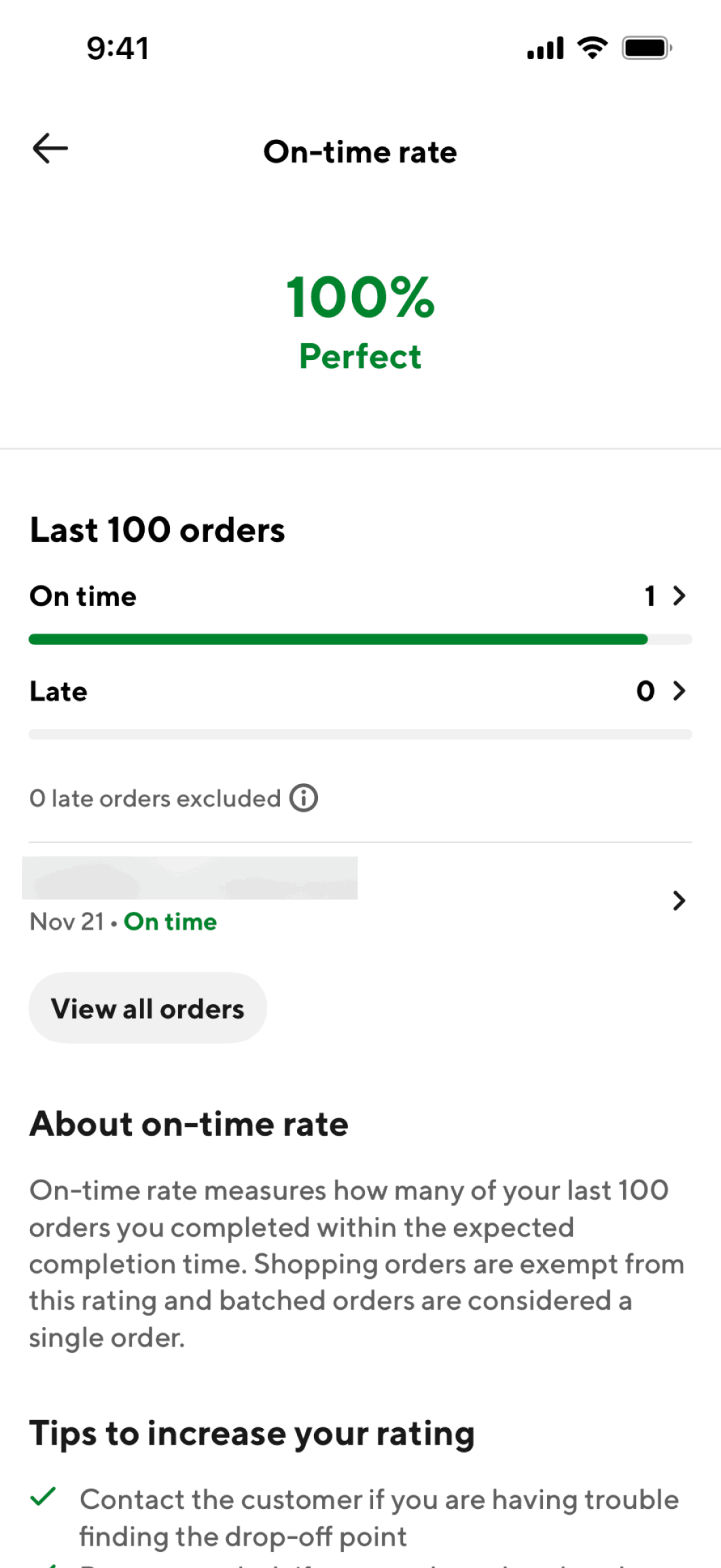 DoorDash Dasher iOS Business interface screenshot 5