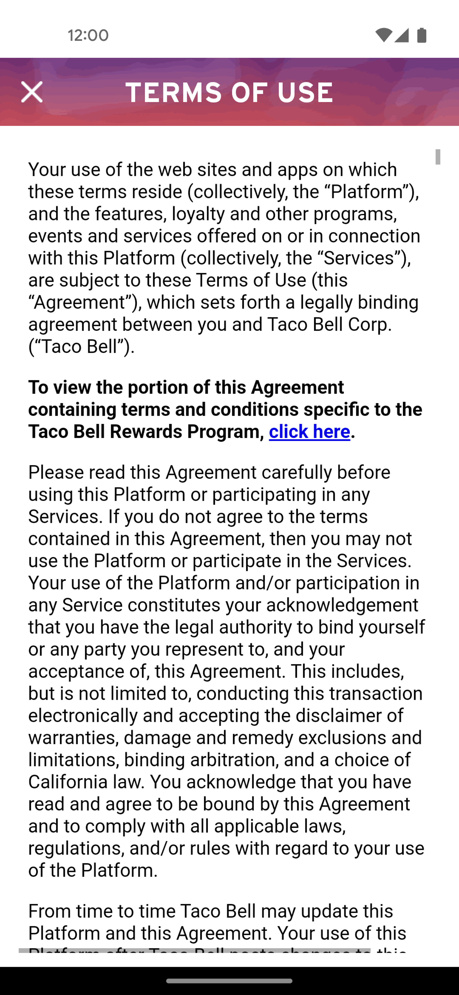 Taco Bell Android Food & Drink interface screenshot 22
