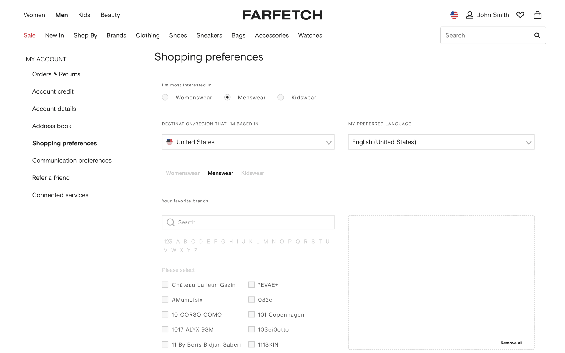 FARFETCH Web Shopping interface screenshot 16