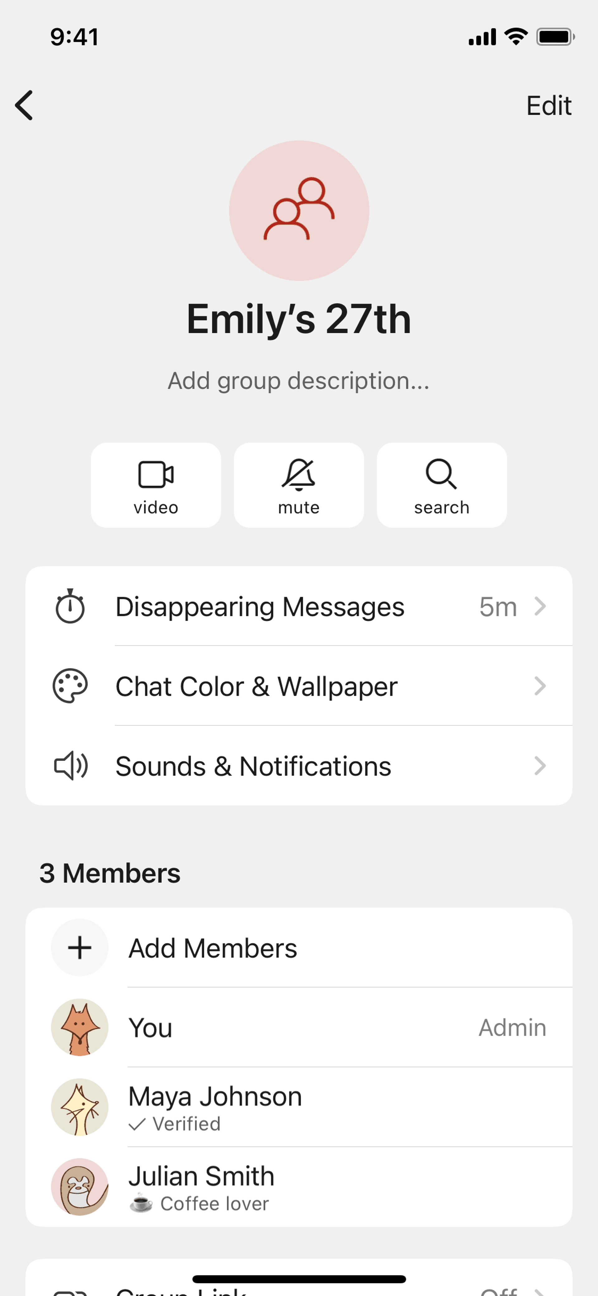 Signal iOS Social Networking interface screenshot 11