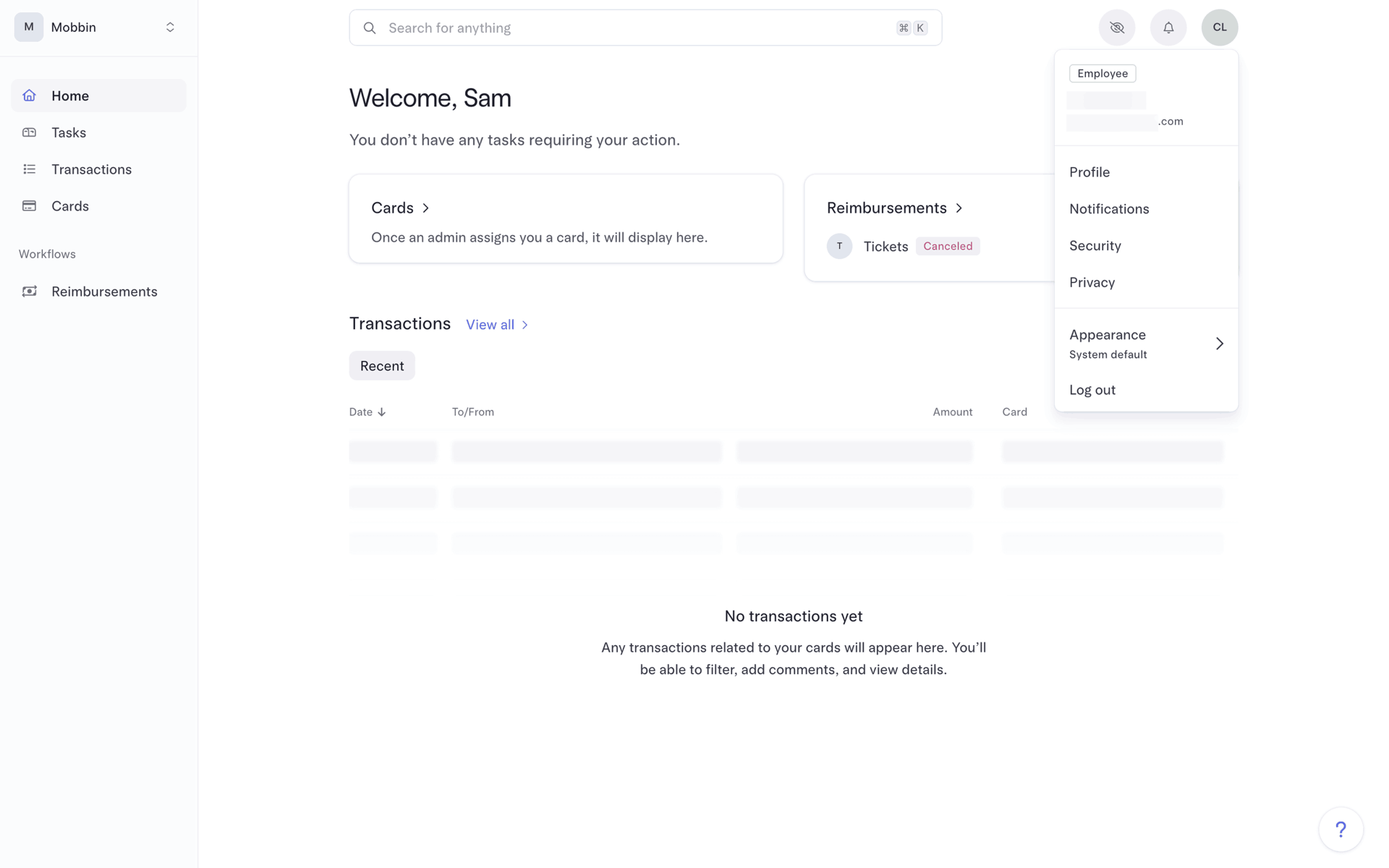 Mercury Web Finance interface screenshot 15