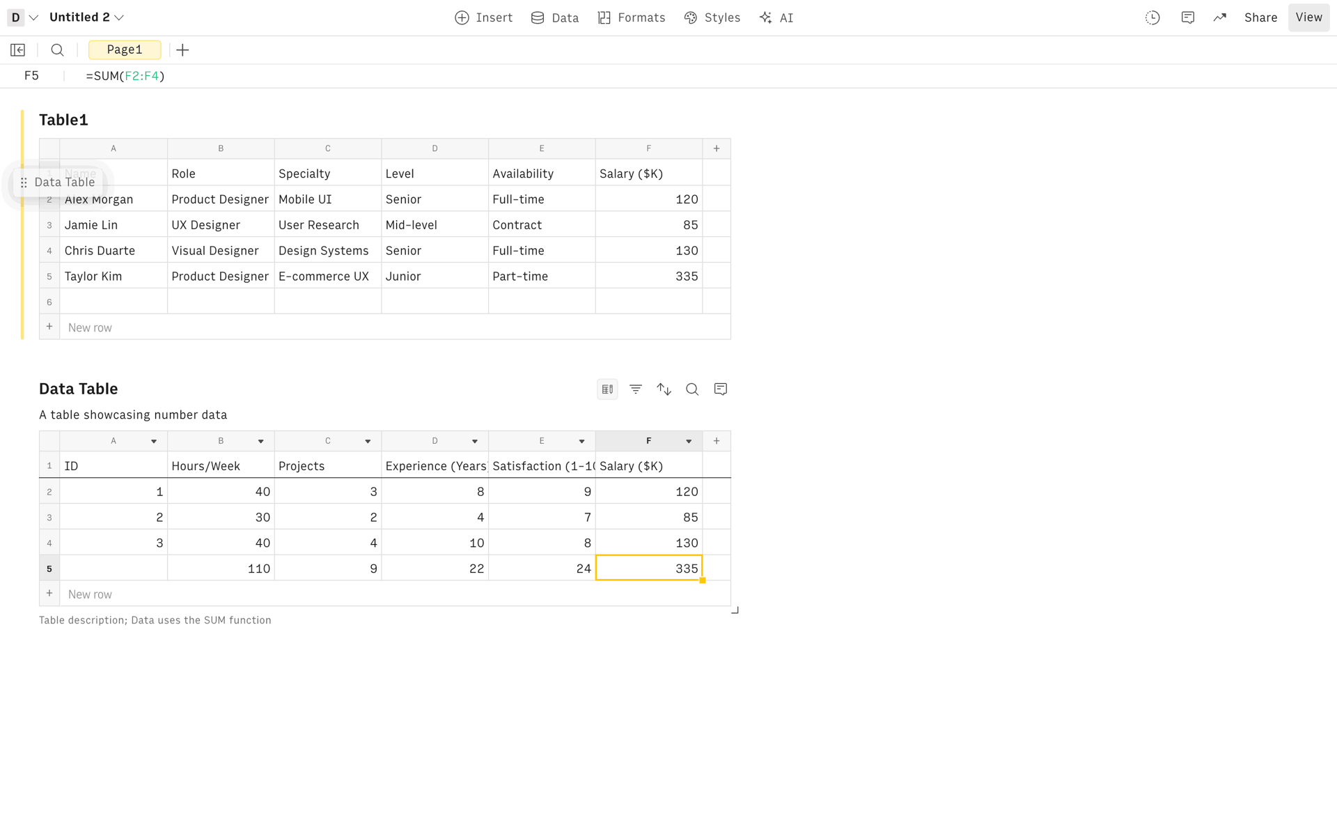 Rows Web AI interface screenshot 10