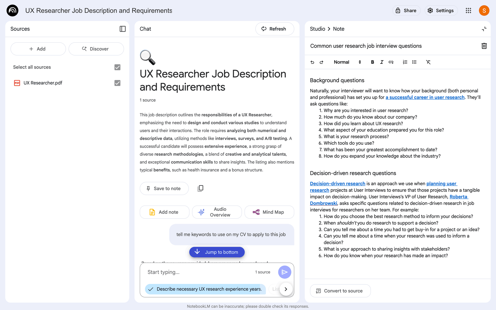 NotebookLM Web AI interface screenshot 11