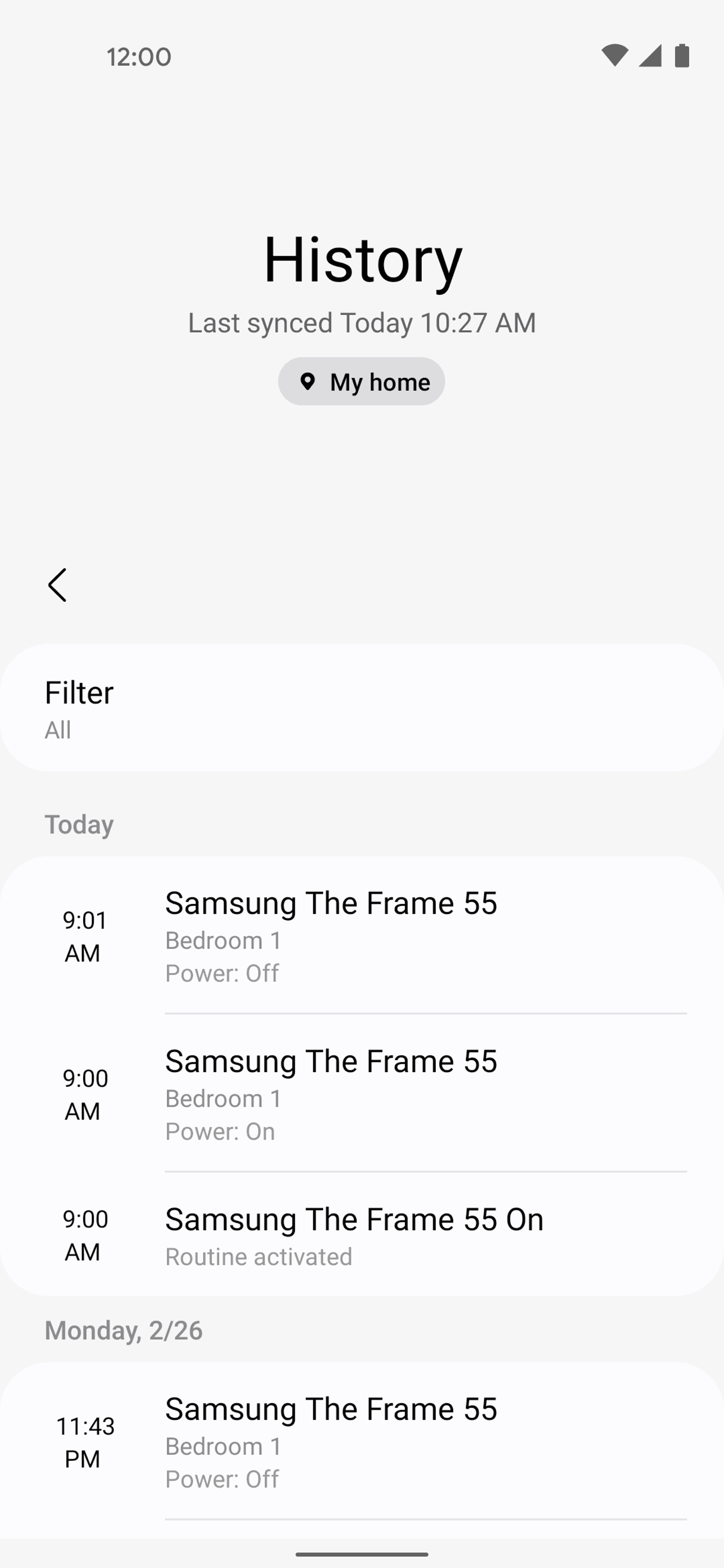 SmartThings Android Productivity interface screenshot 19