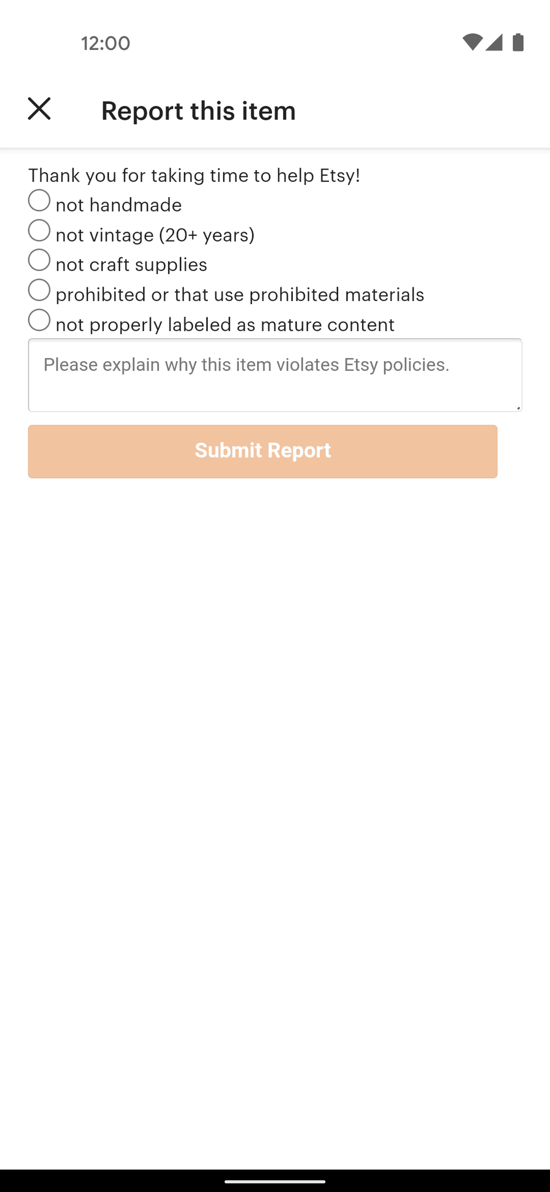Etsy Android Shopping interface screenshot 9