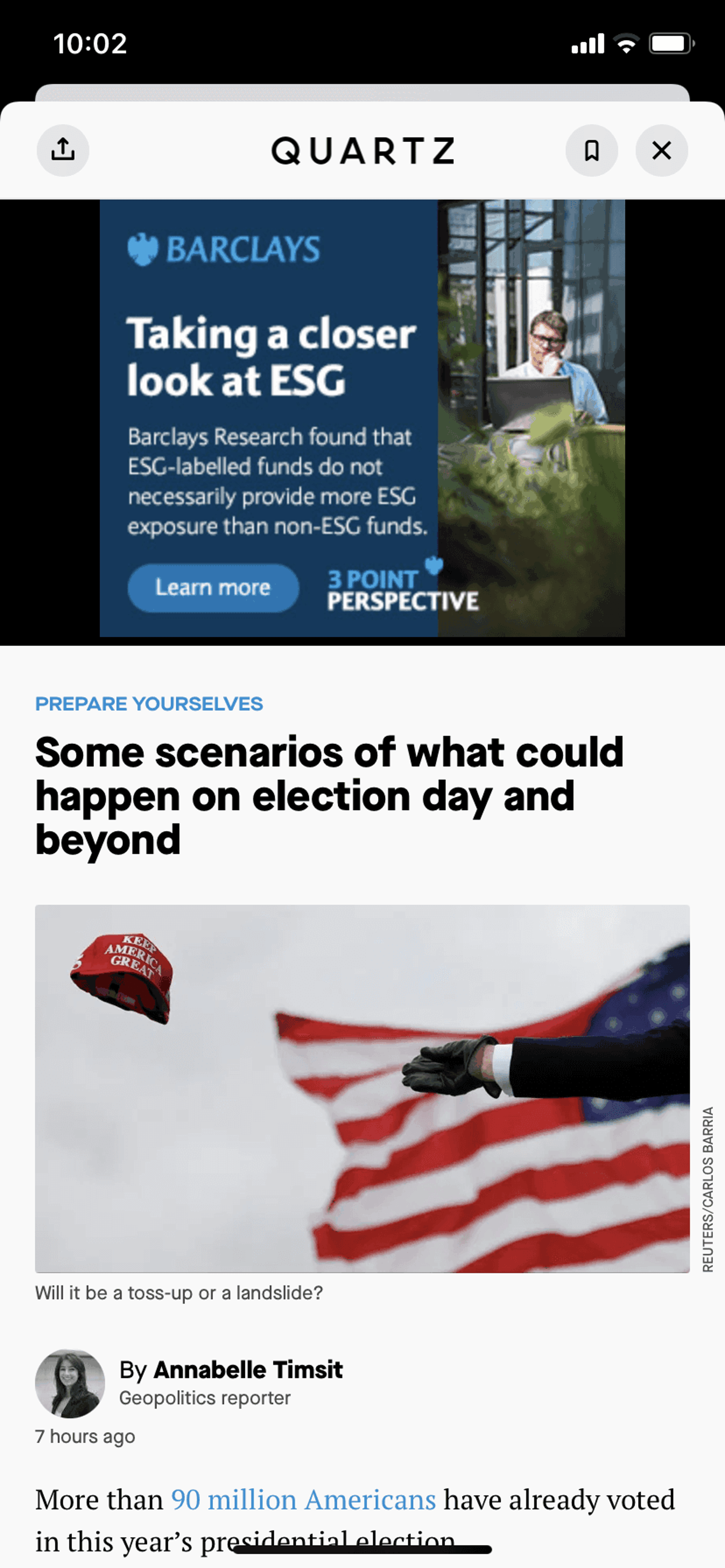 Quartz iOS News interface screenshot 15