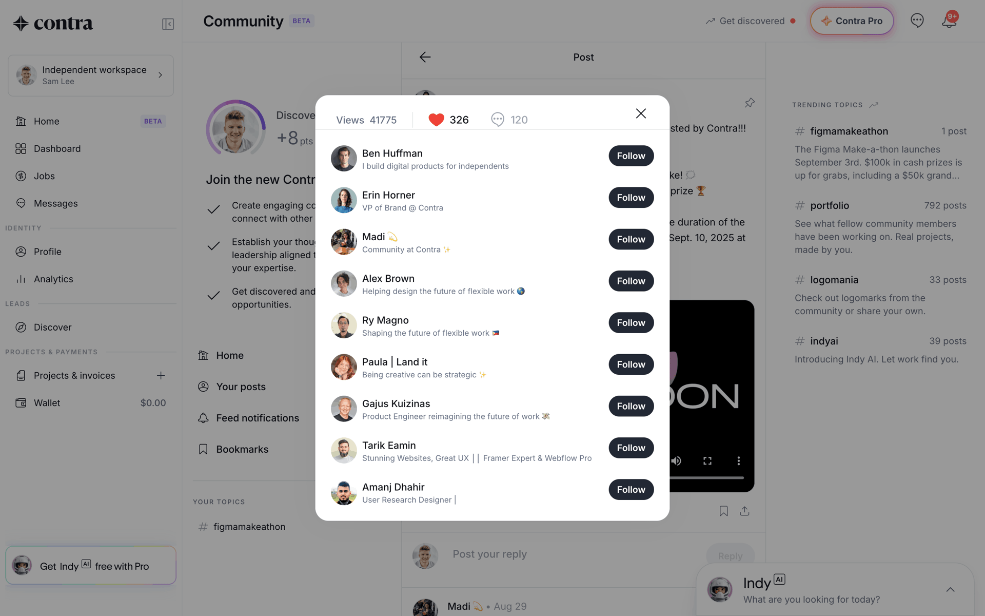 Contra Web Business interface screenshot 19
