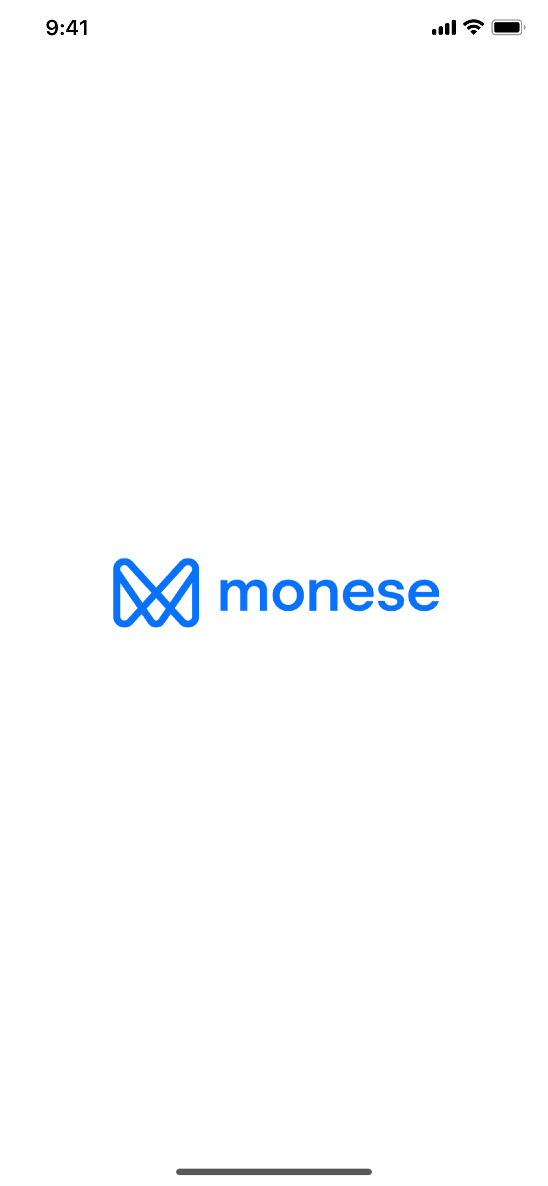 Monese iOS Finance interface screenshot 1