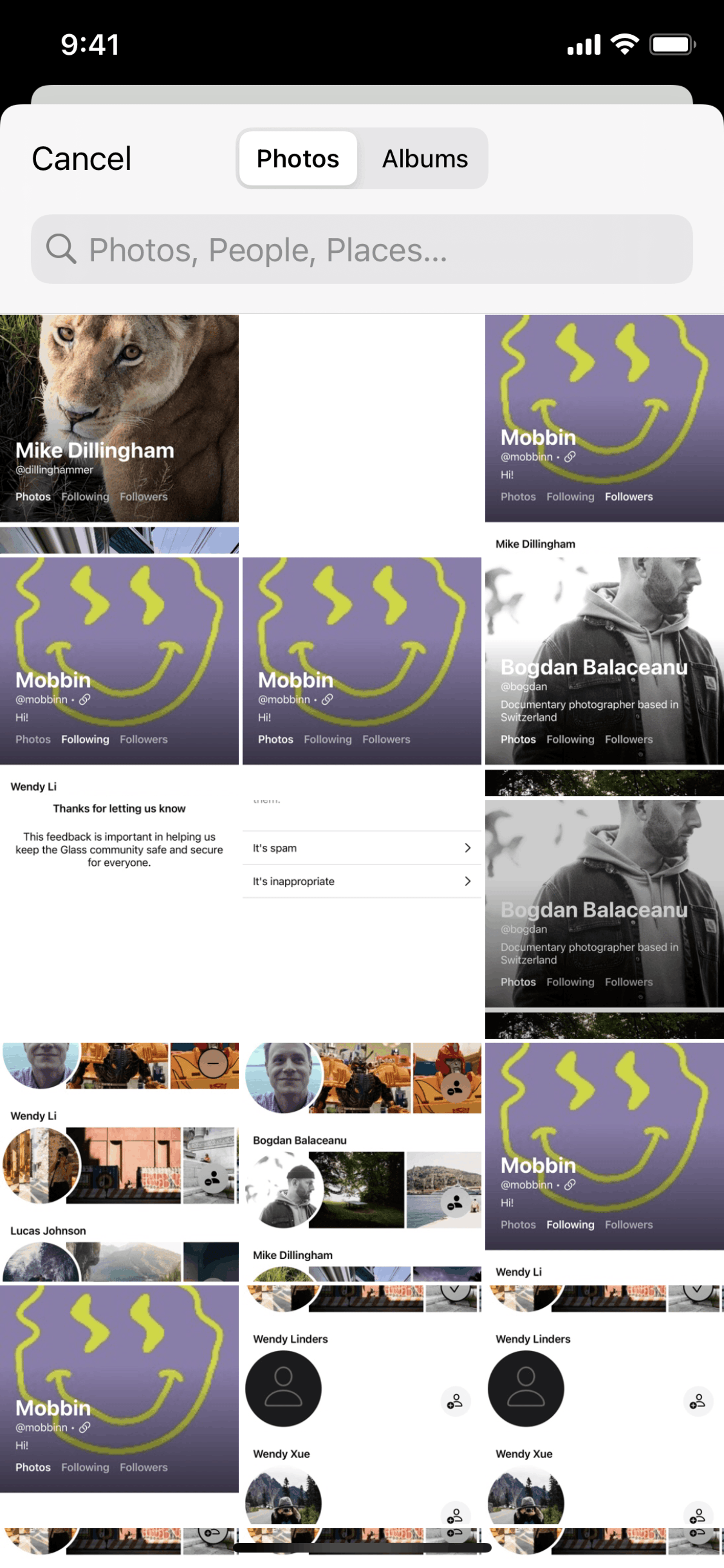 Glass iOS Photo & Video interface screenshot 10