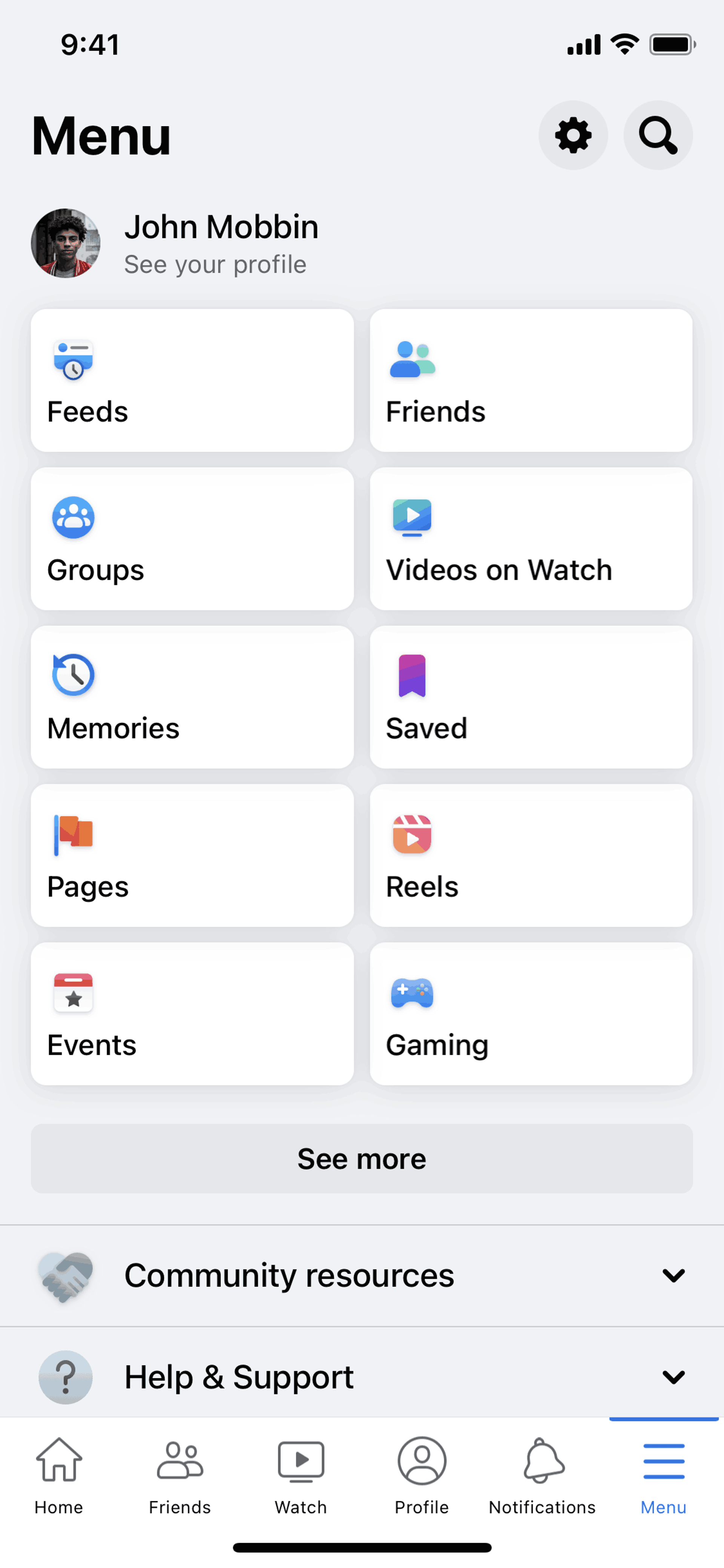 Facebook iOS Social Networking interface screenshot 5