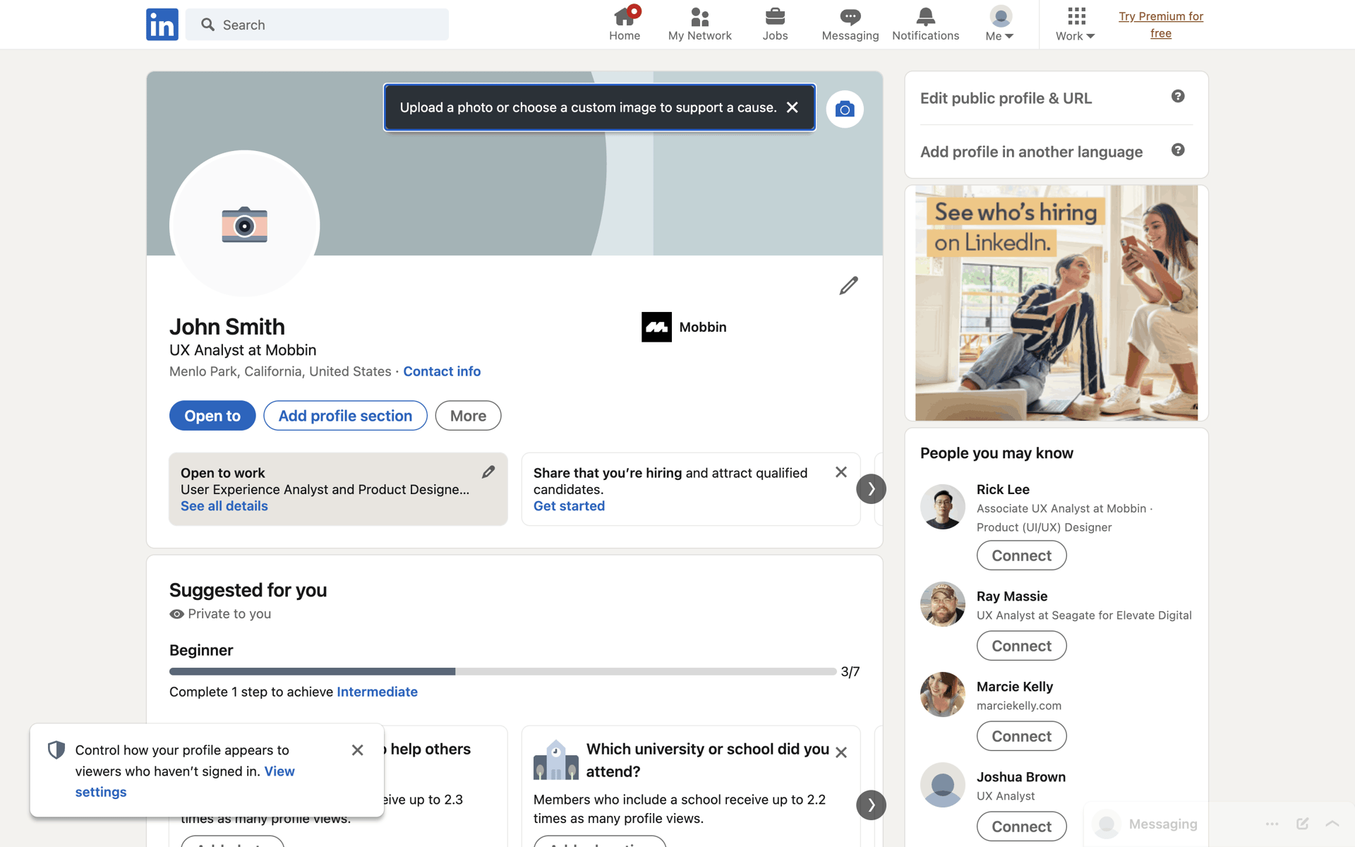 LinkedIn Web Business interface screenshot 20