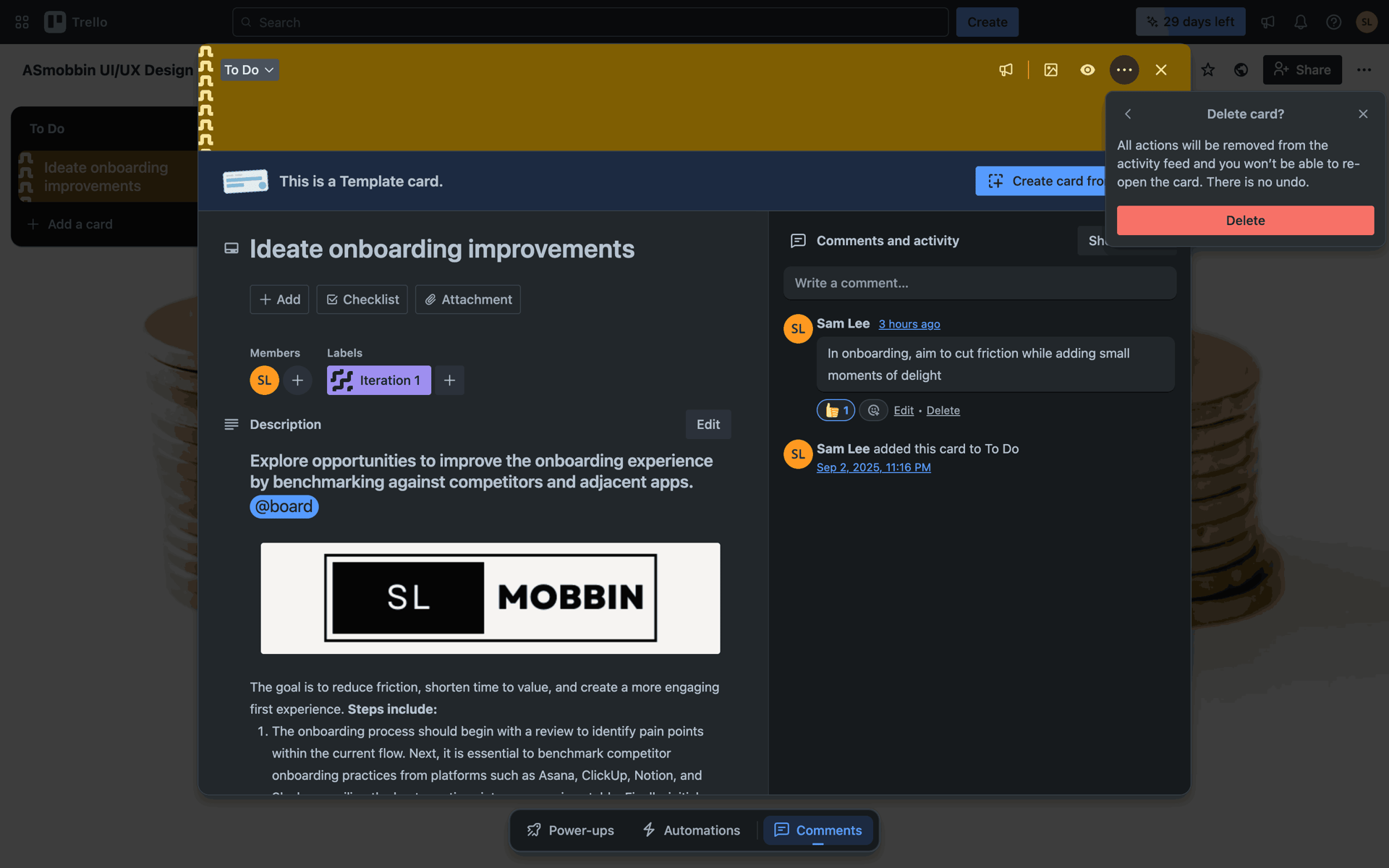 Trello Web Business interface screenshot 24